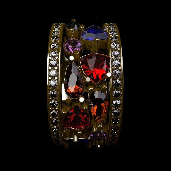 Ring jewelry 3D model_0