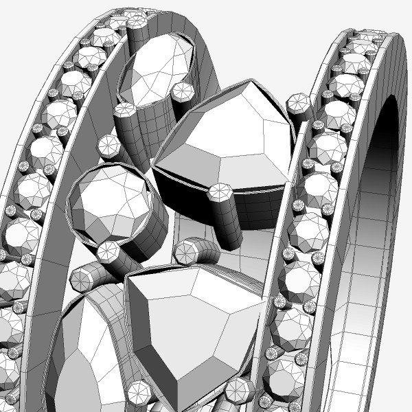 Ring jewelry 3D model_4