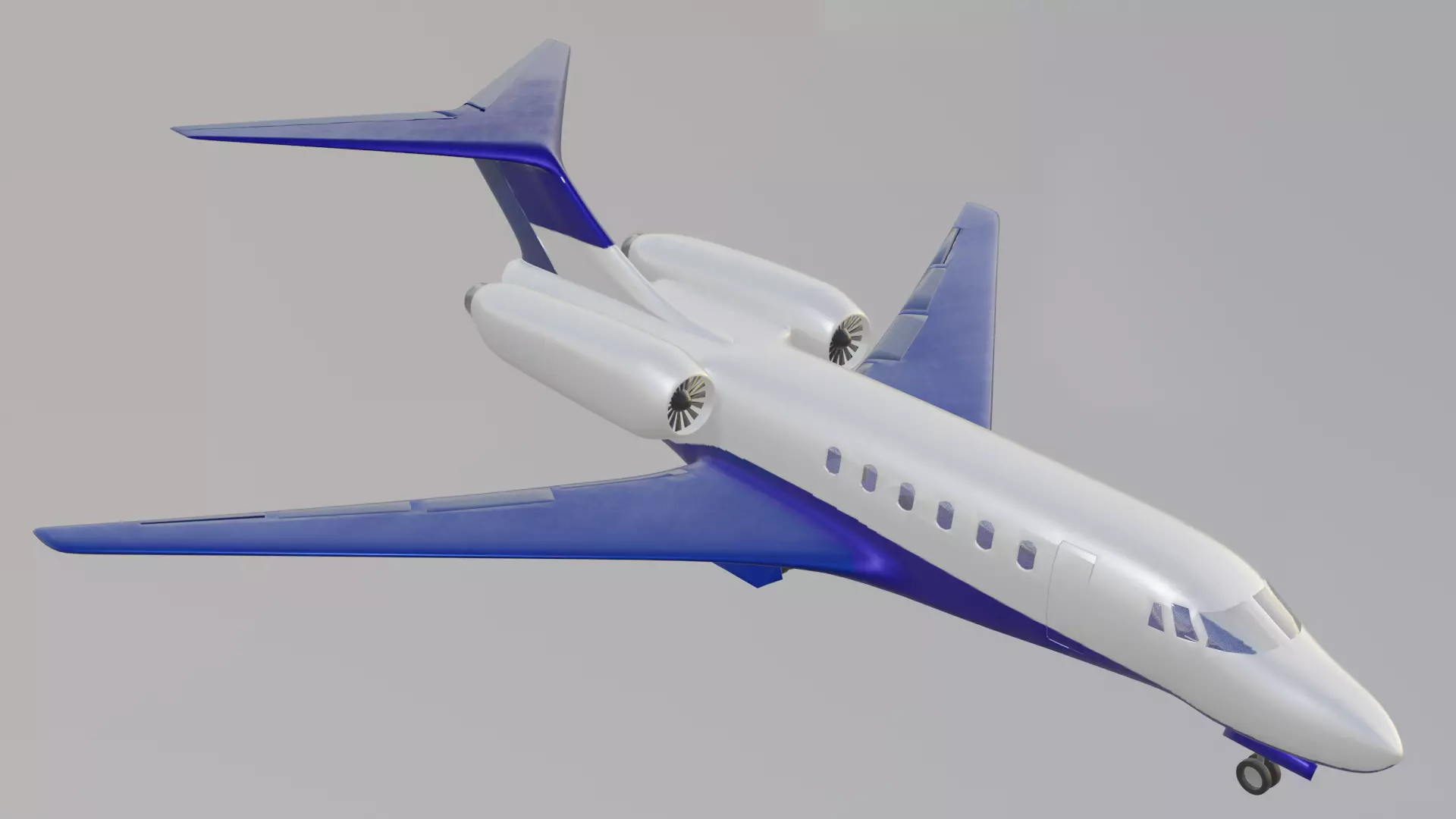 Cessna 680 jet airplane 3D model