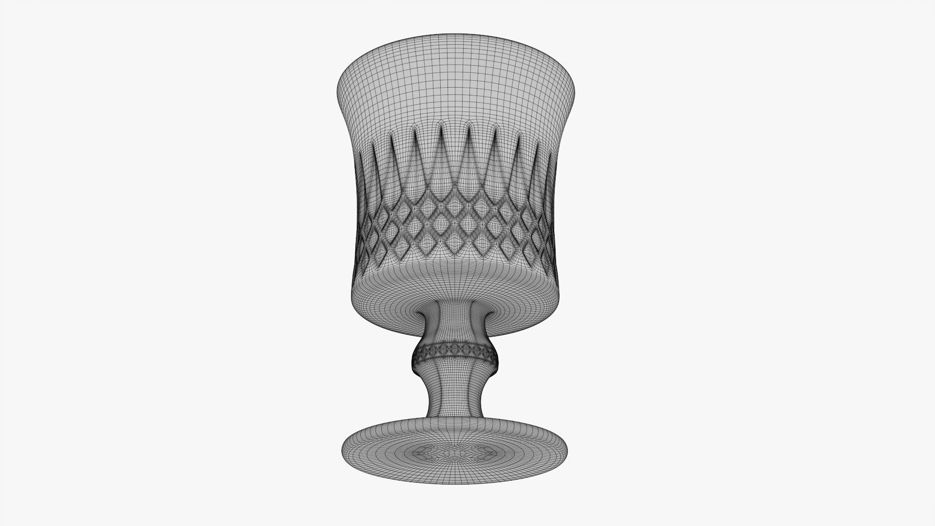 Glass goblet 01 3D model_7