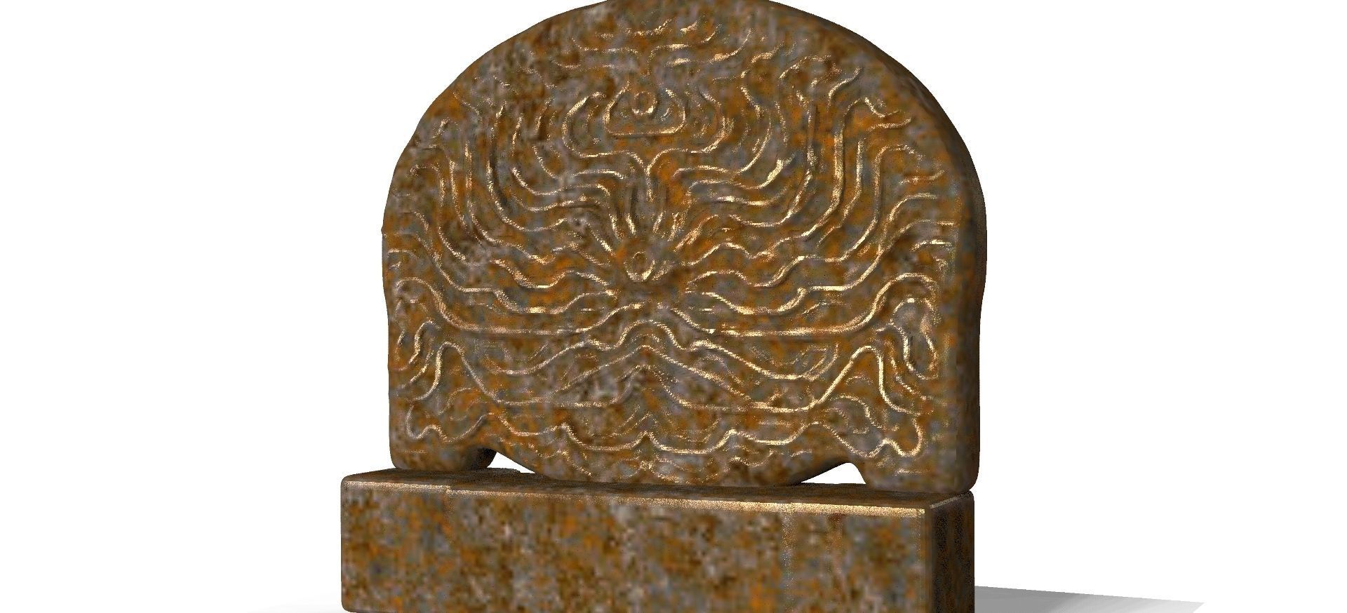 Ancient Sun carving 3D model_1