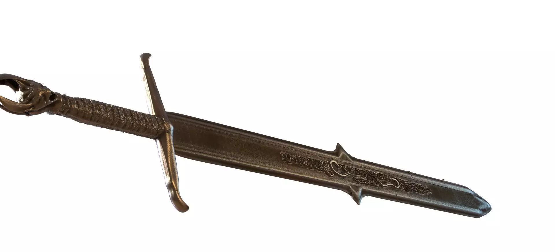fantasy sword ancient scribe engraving 3D model