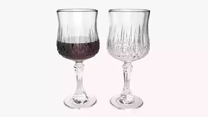 Glass goblet 02 3D model