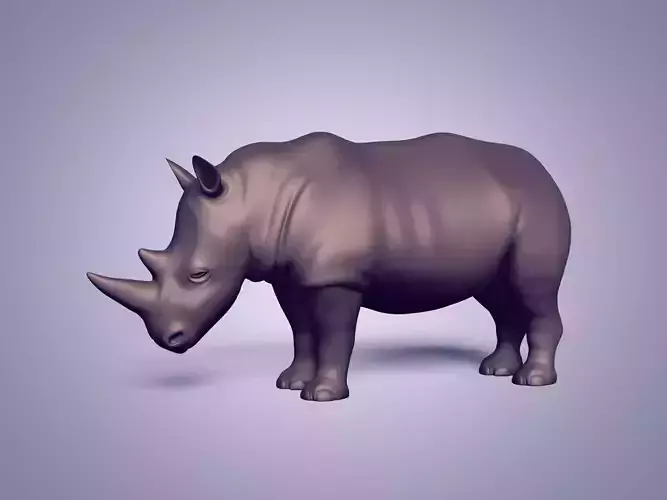 Rhinoceros Statue - Base Mesh