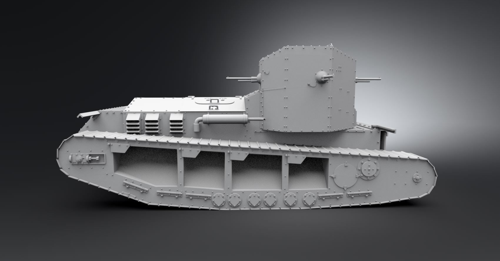 Mark A Whippet Scale model   3D print model_1