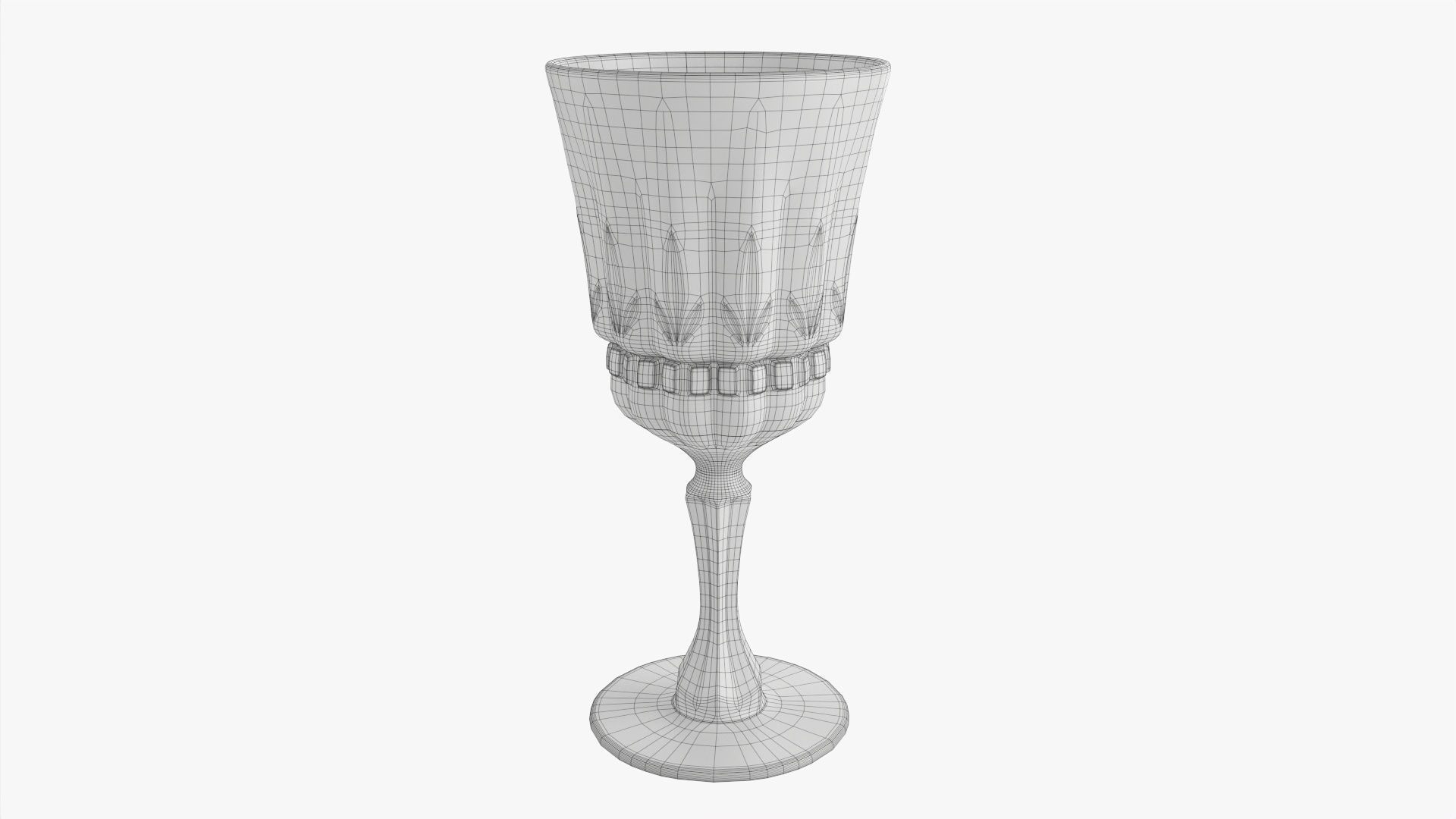 Glass goblet 04 3D model_4