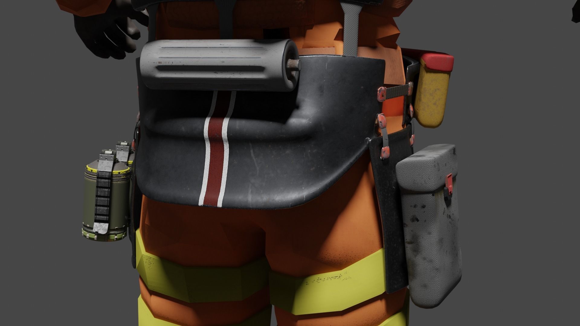 Space miner suit 3D model_5