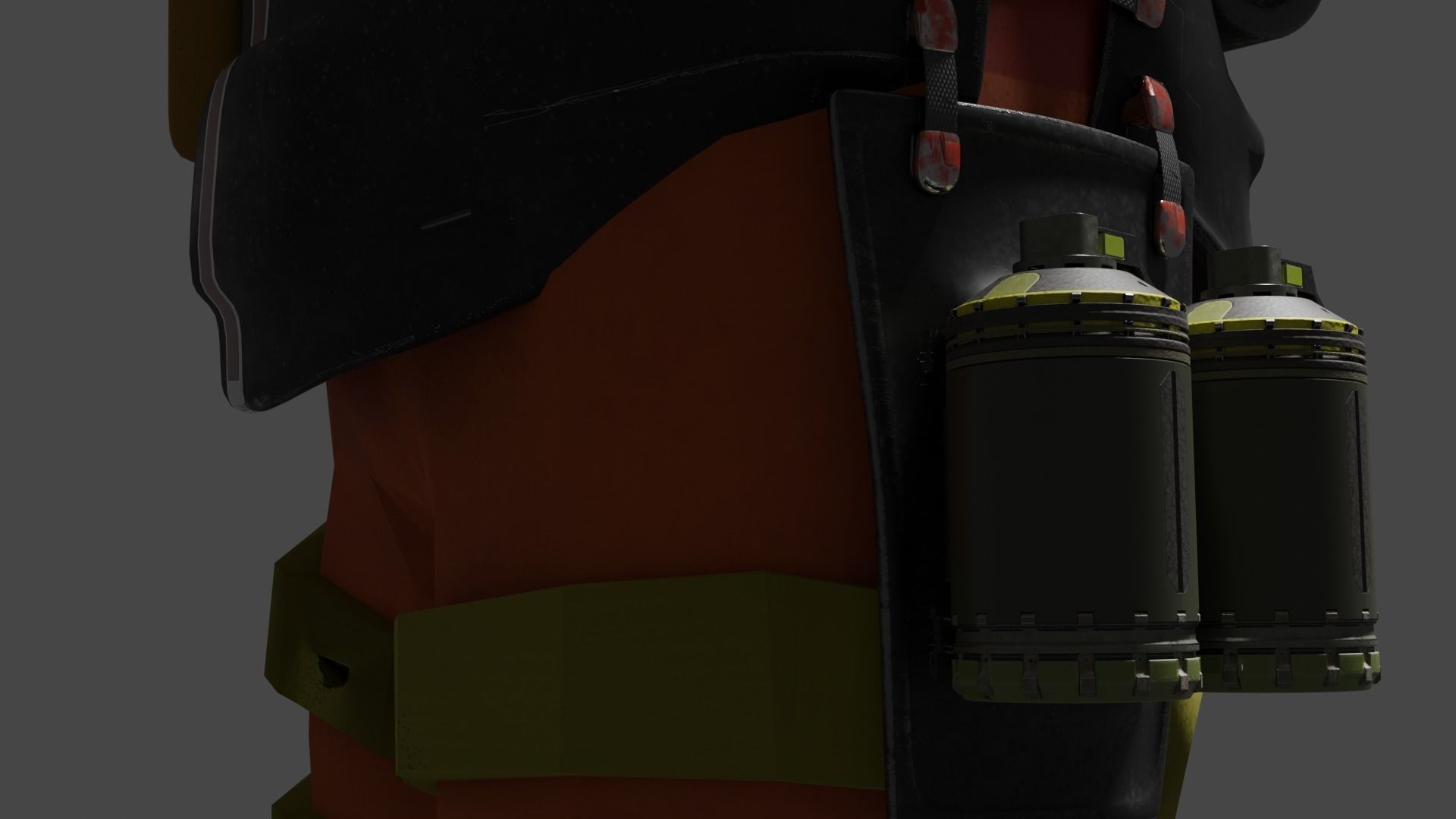 Space miner suit 3D model_7