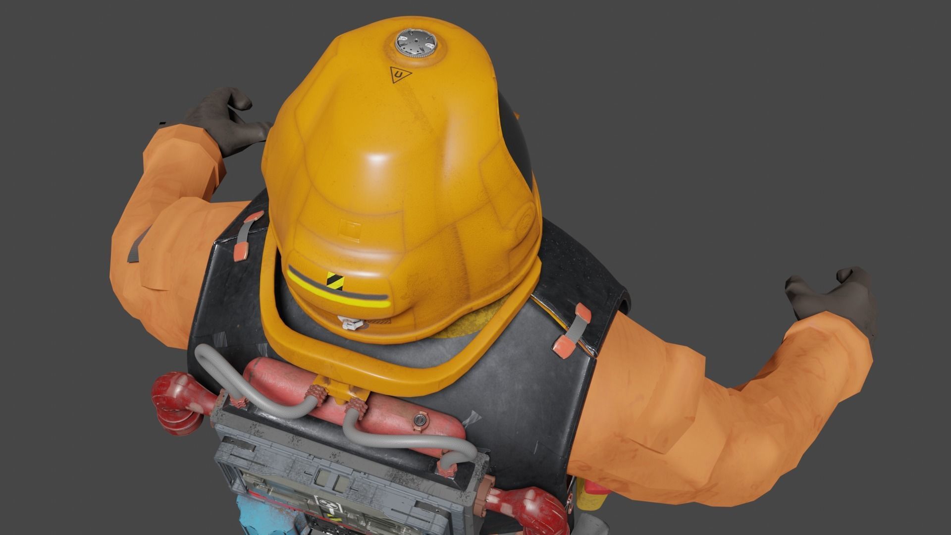 Space miner suit 3D model_6