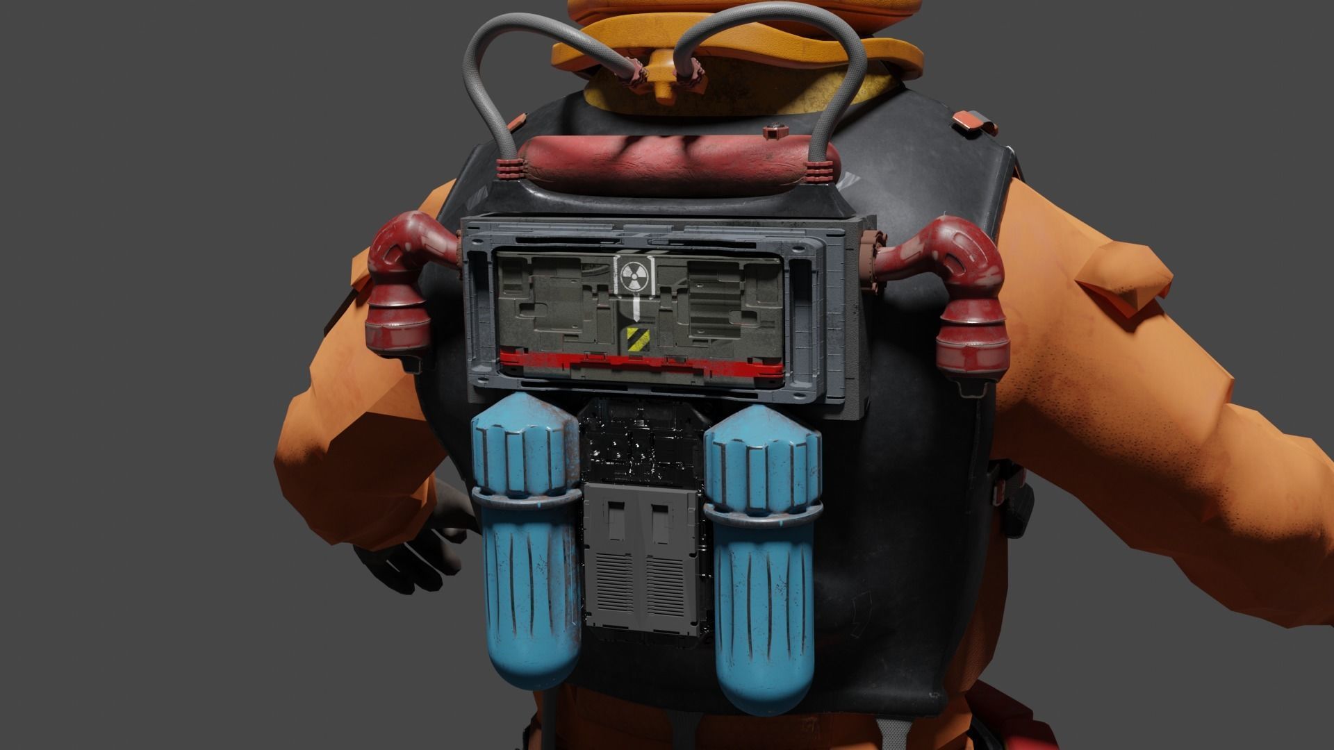 Space miner suit 3D model_3
