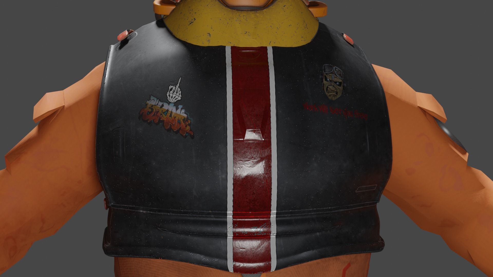 Space miner suit 3D model_9