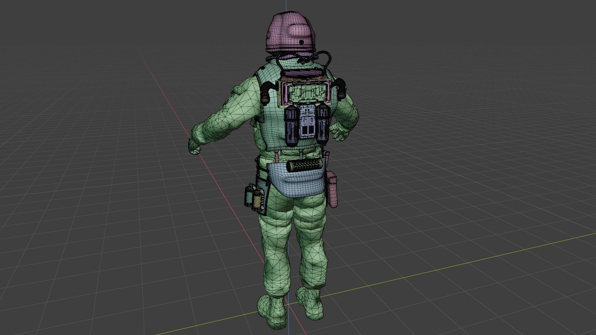 Space miner suit 3D model_12