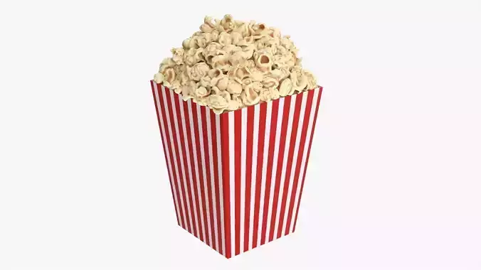 Popcorn box large 3D model