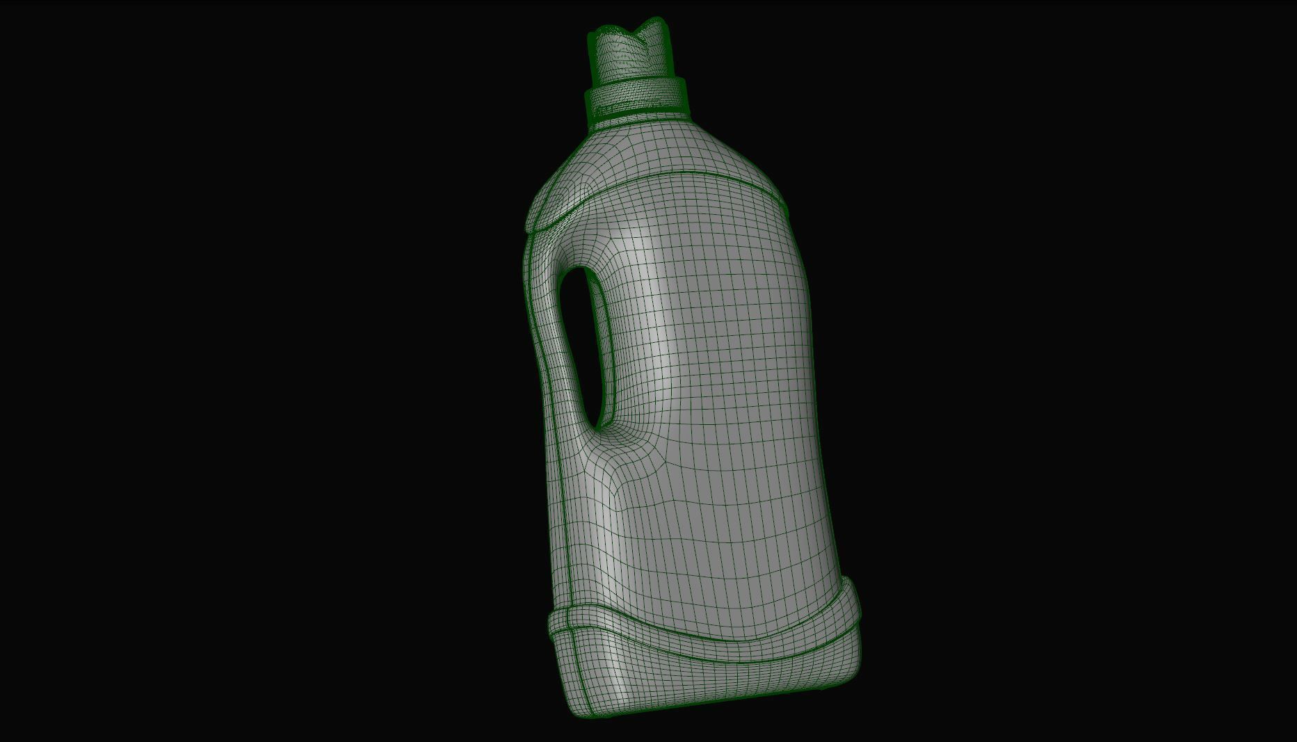 Detergent Bottle 3D model -  Liquid Detergent - Washing Powder Low-poly 3D model_11