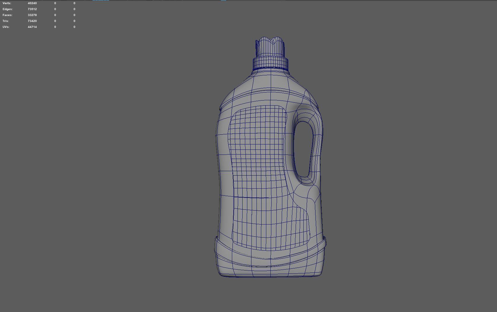 Detergent Bottle 3D model -  Liquid Detergent - Washing Powder Low-poly 3D model_16