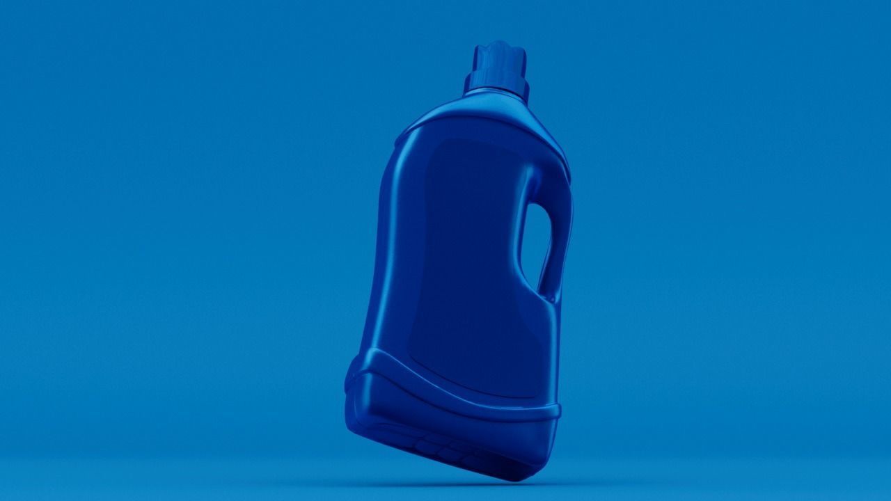 Detergent Bottle 3D model -  Liquid Detergent - Washing Powder Low-poly 3D model_2