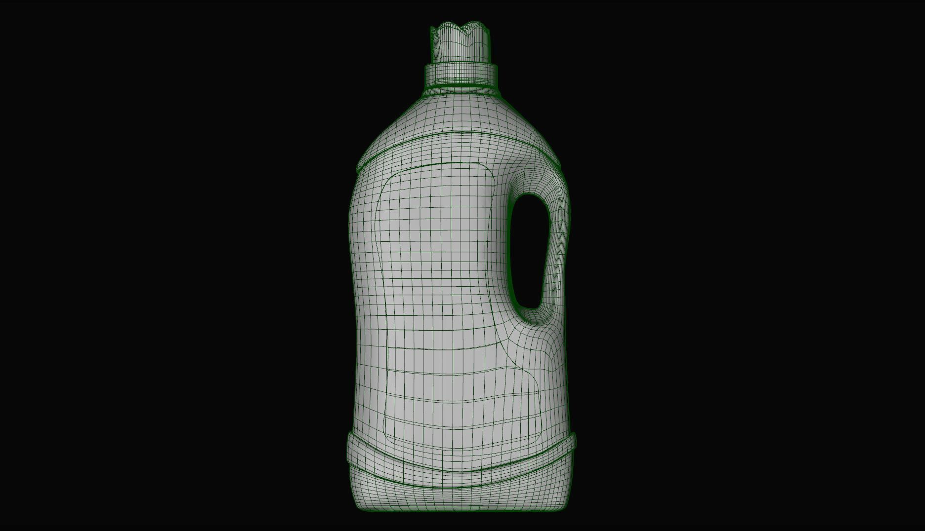 Detergent Bottle 3D model -  Liquid Detergent - Washing Powder Low-poly 3D model_6
