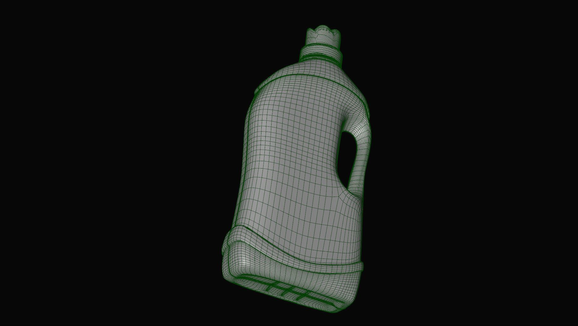 Detergent Bottle 3D model -  Liquid Detergent - Washing Powder Low-poly 3D model_10