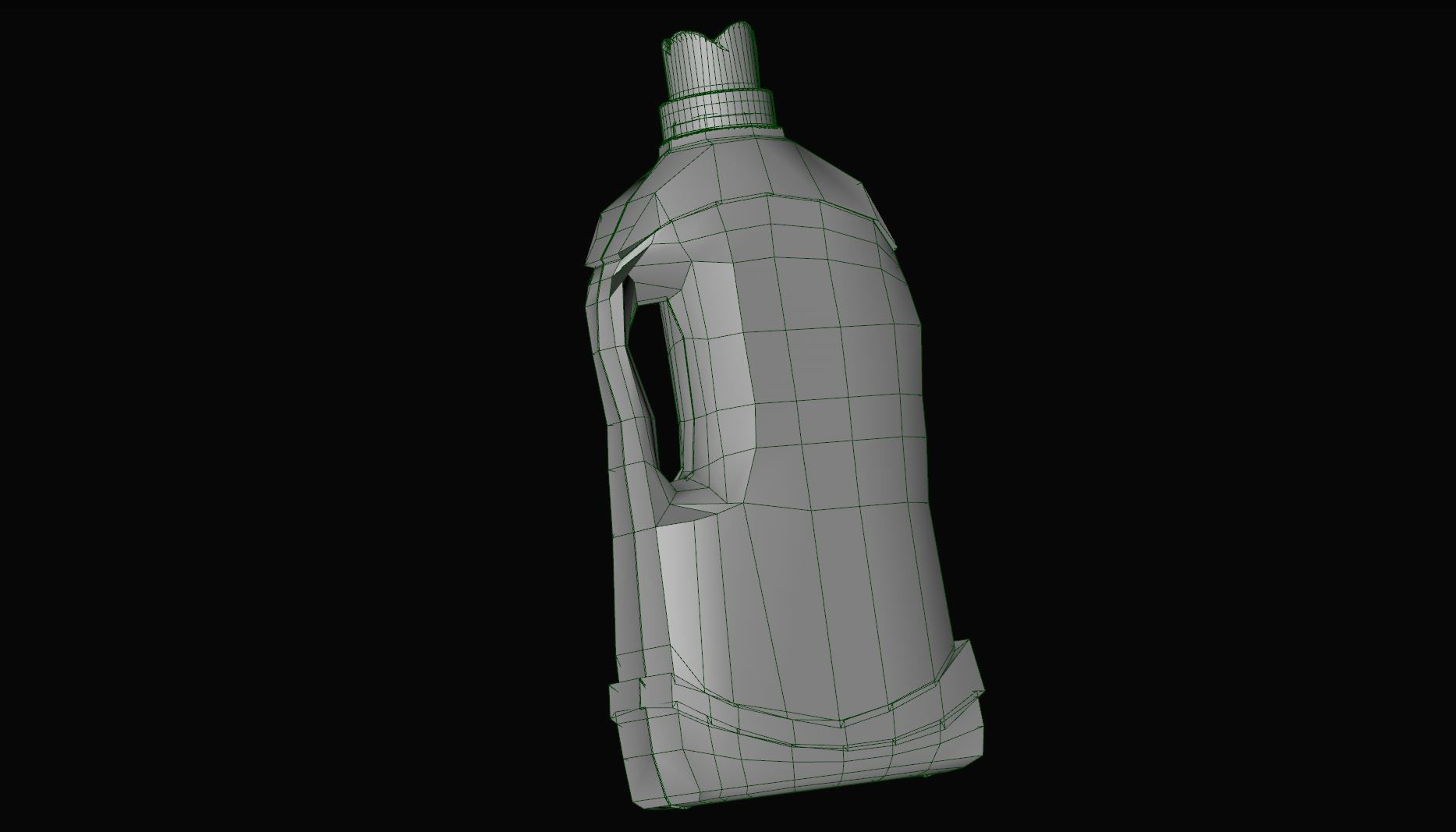 Detergent Bottle 3D model -  Liquid Detergent - Washing Powder Low-poly 3D model_12