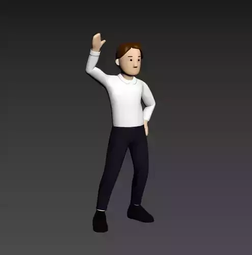 man low-poly character