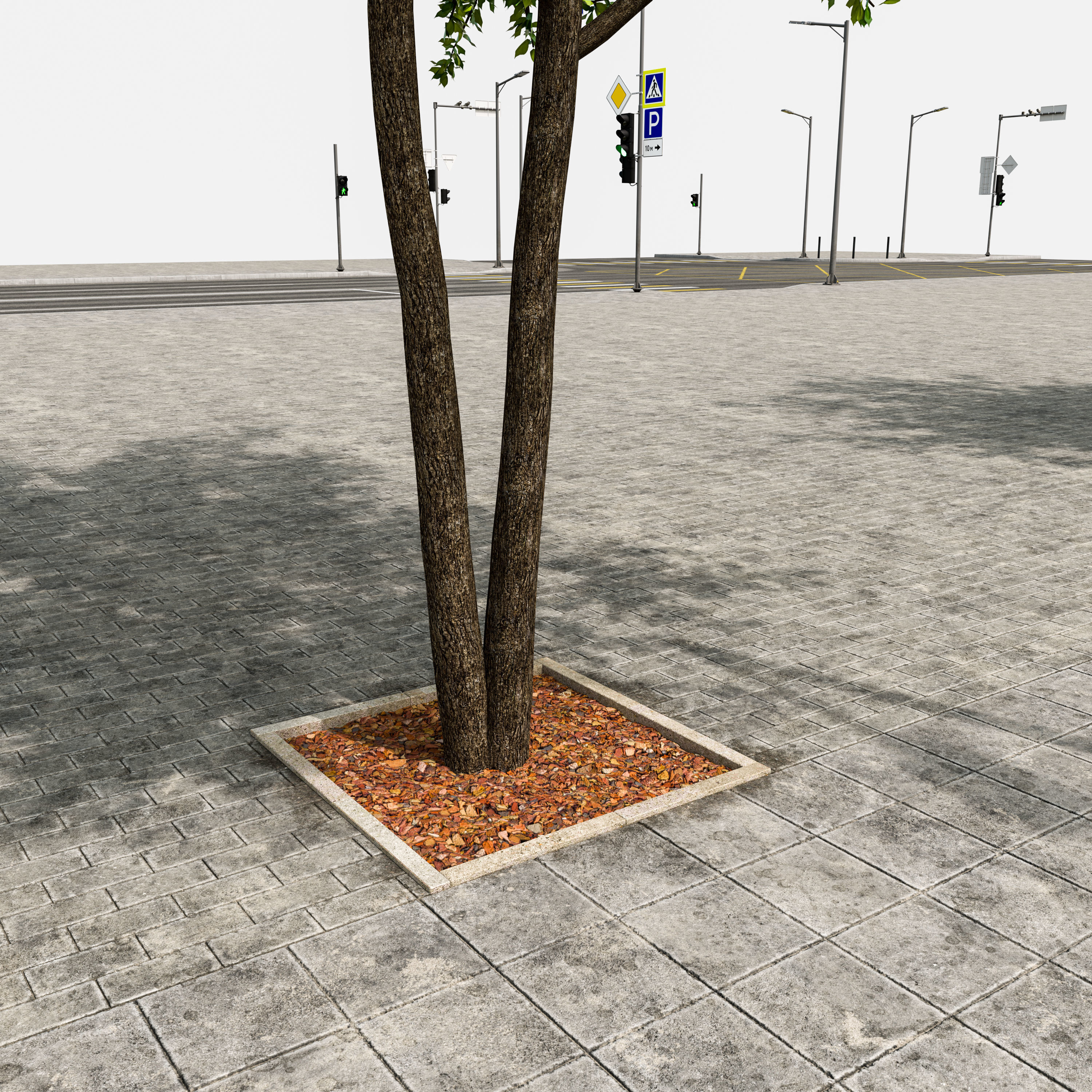 Road Fothpath Pack Low-poly 3D model_35