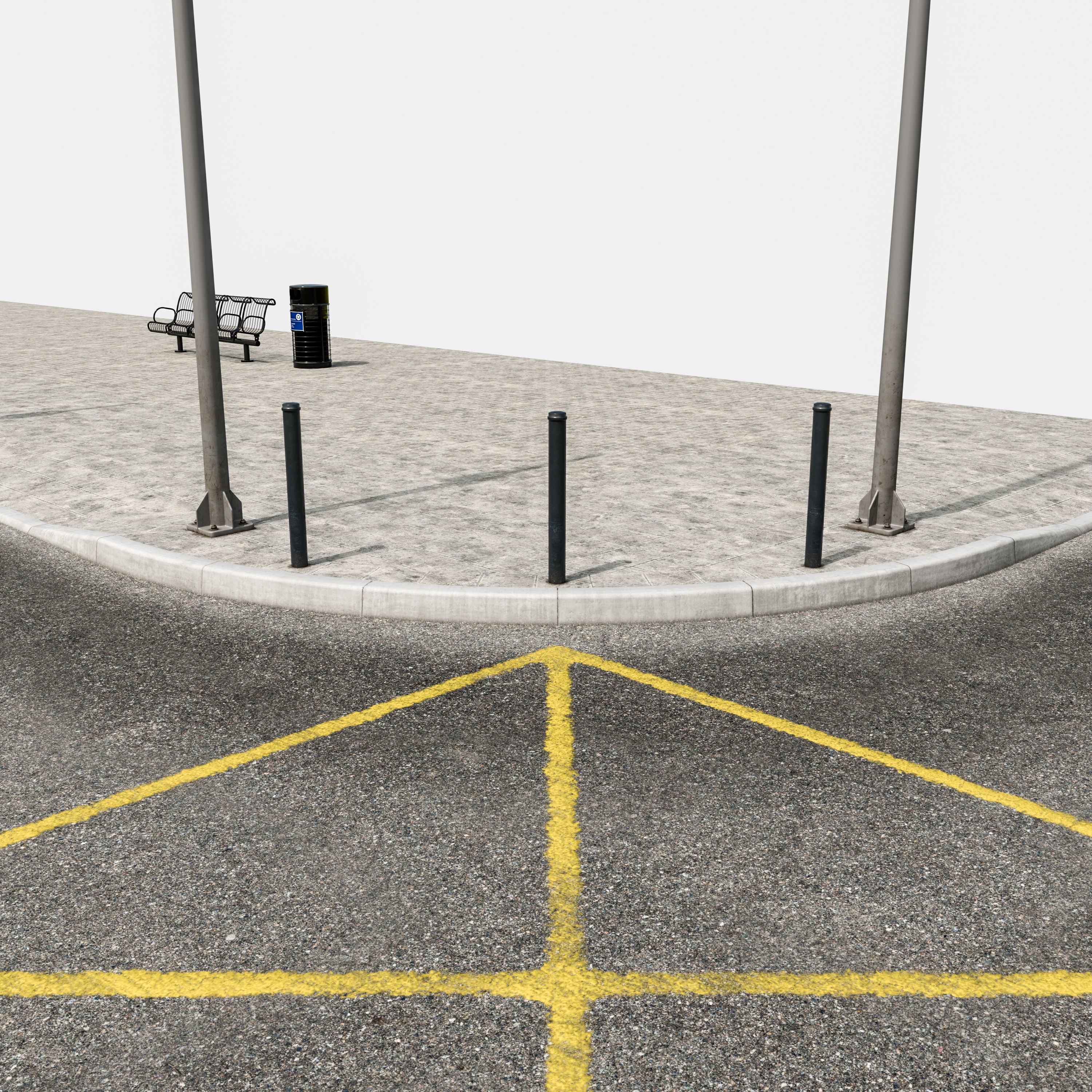 Road Fothpath Pack Low-poly 3D model_22