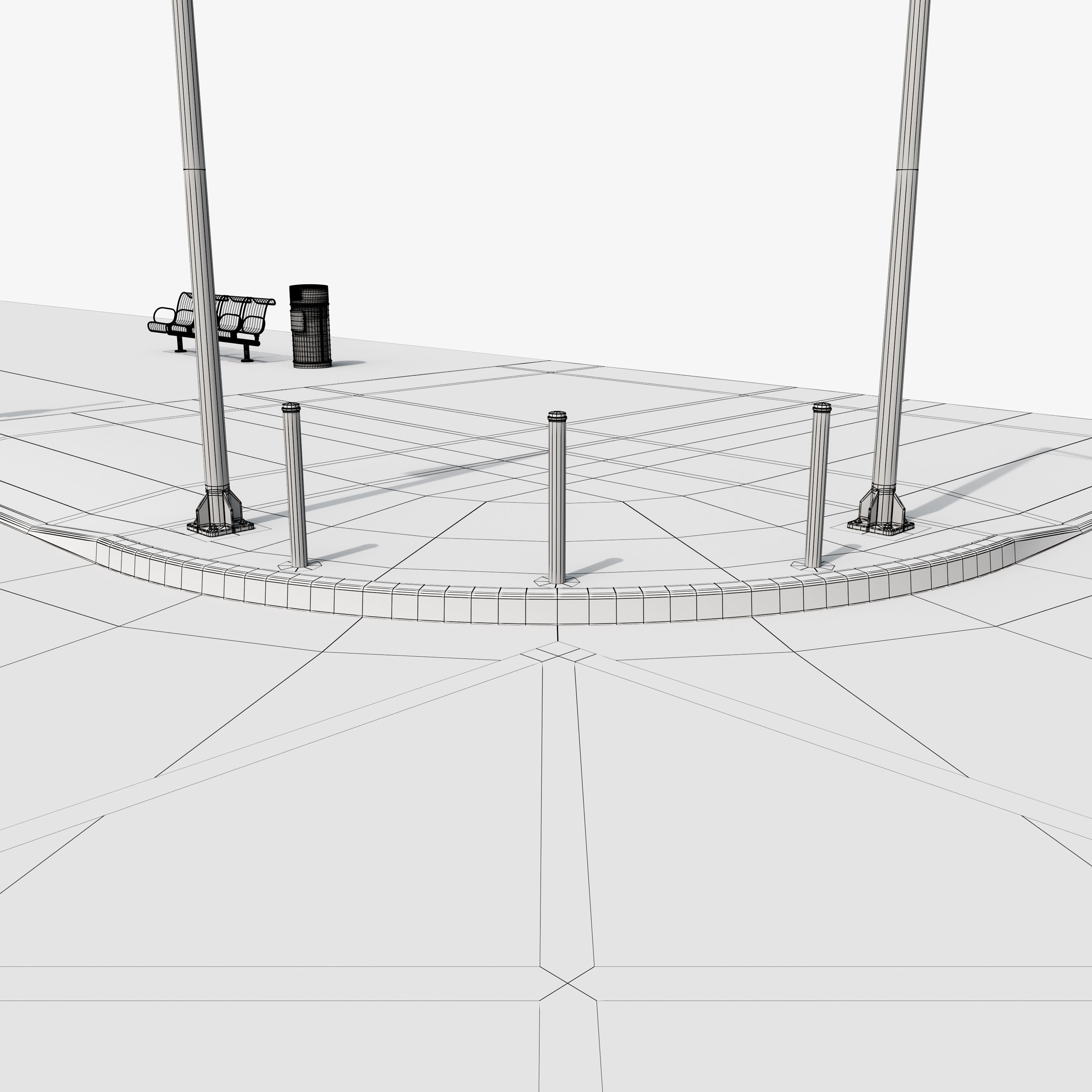 Road Fothpath Pack Low-poly 3D model_47