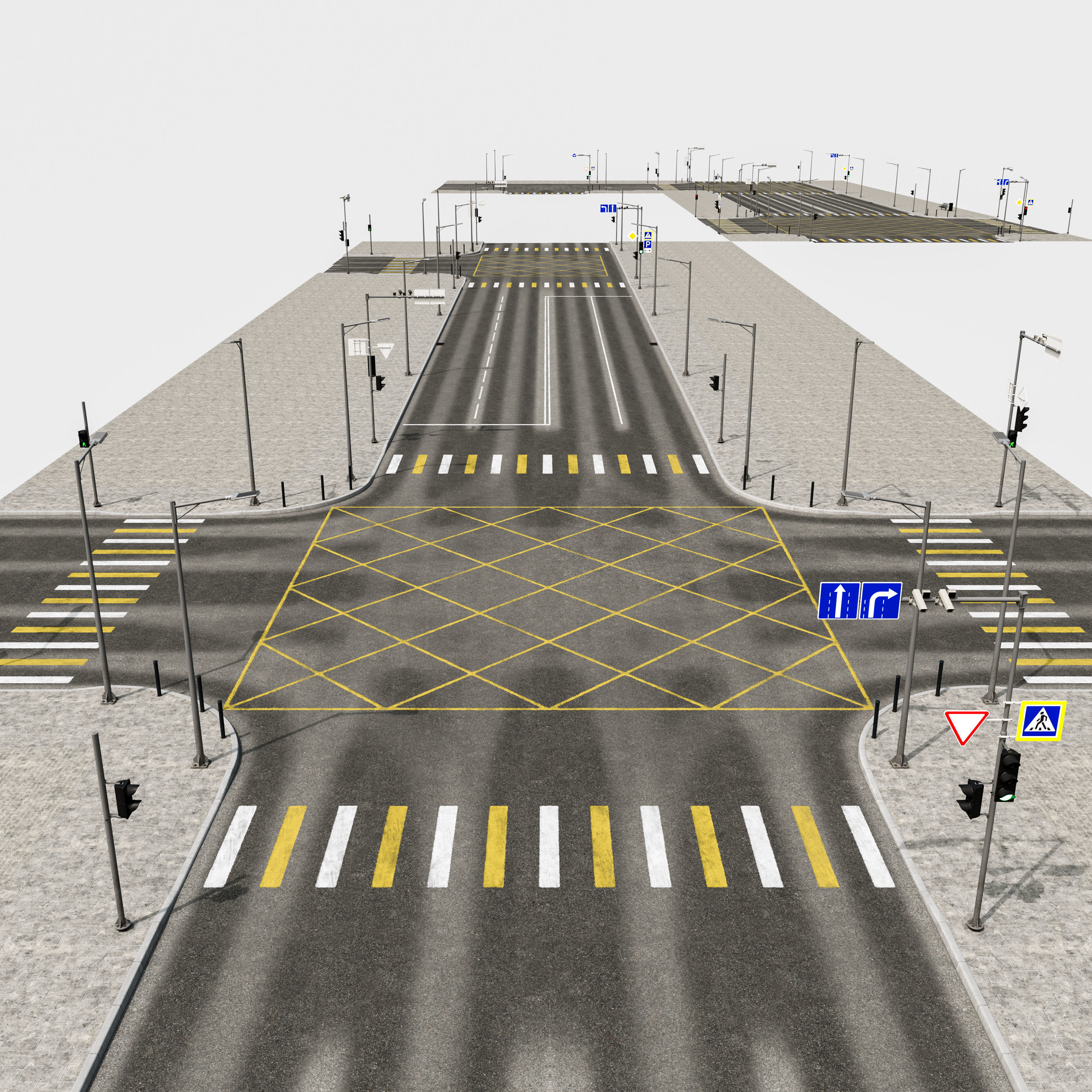 Road Fothpath Pack Low-poly 3D model_30