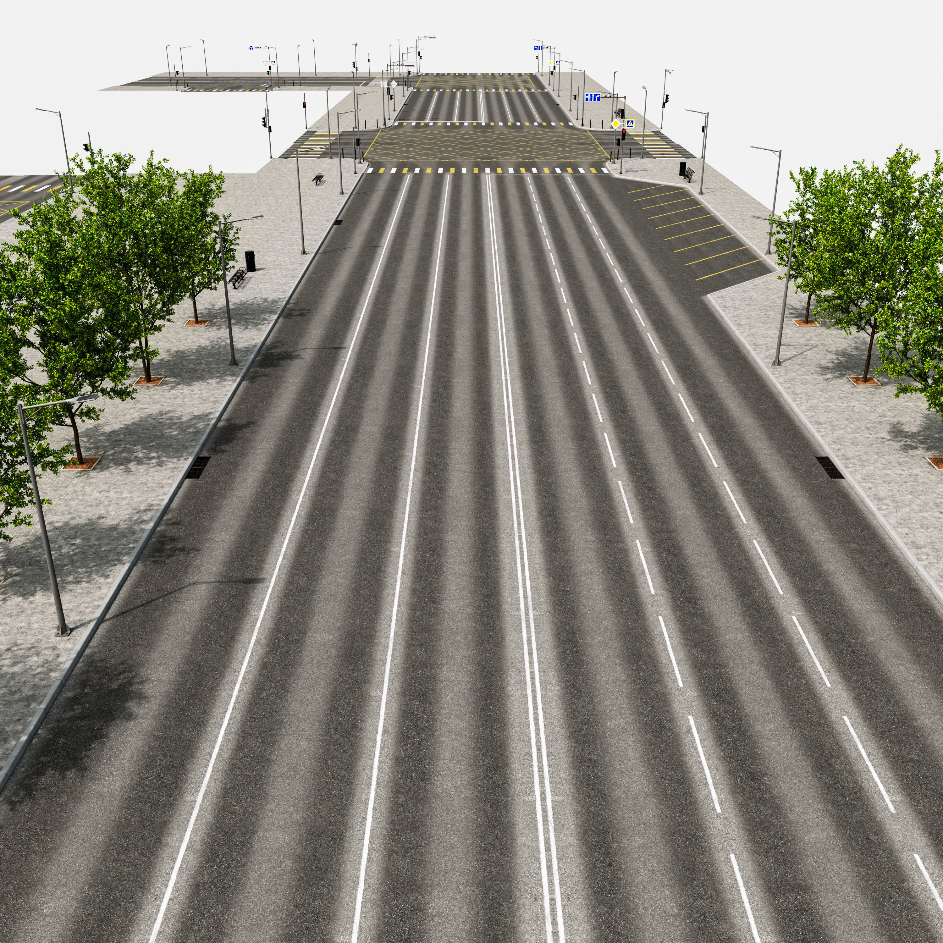 Road Fothpath Pack Low-poly 3D model_15