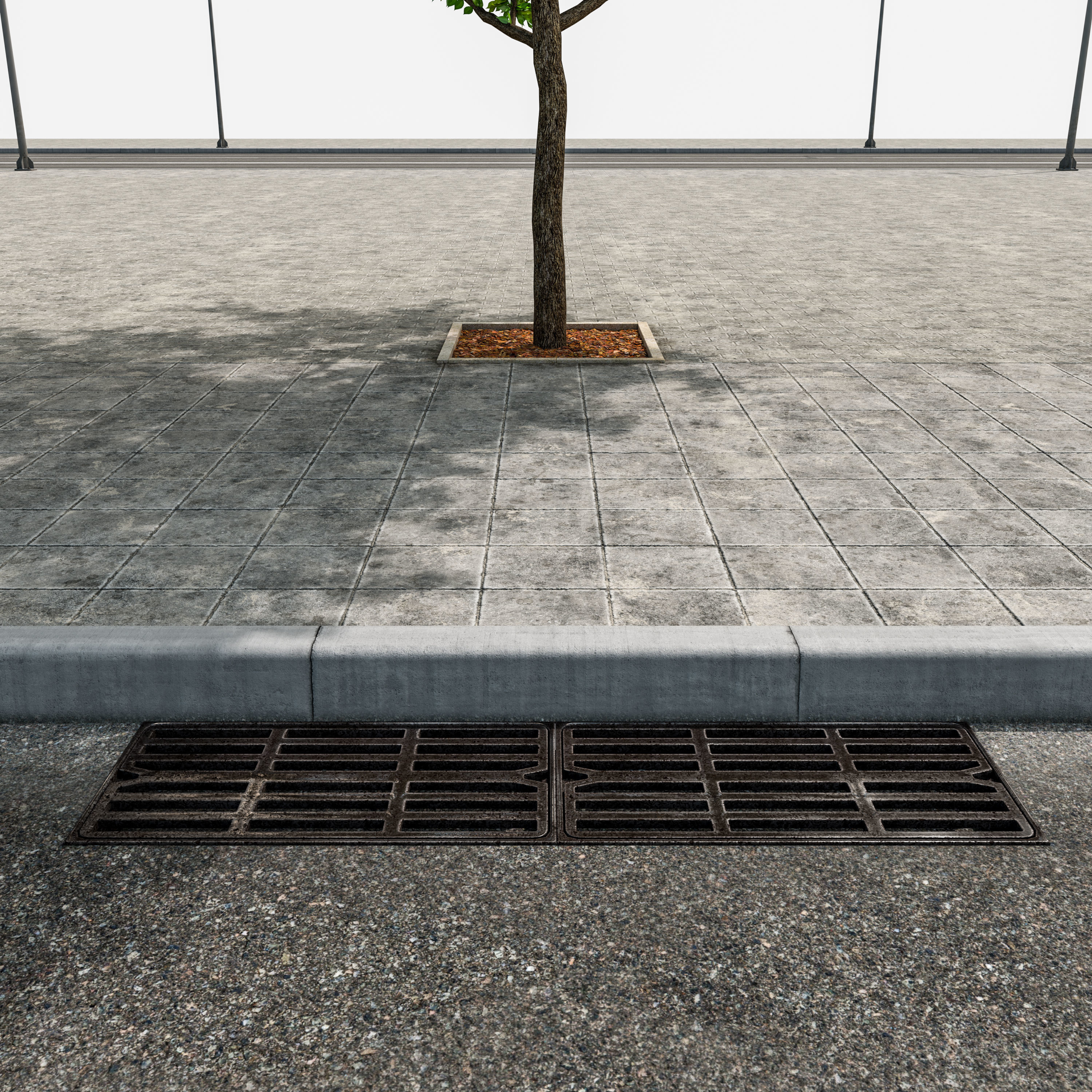 Road Fothpath Pack Low-poly 3D model_36