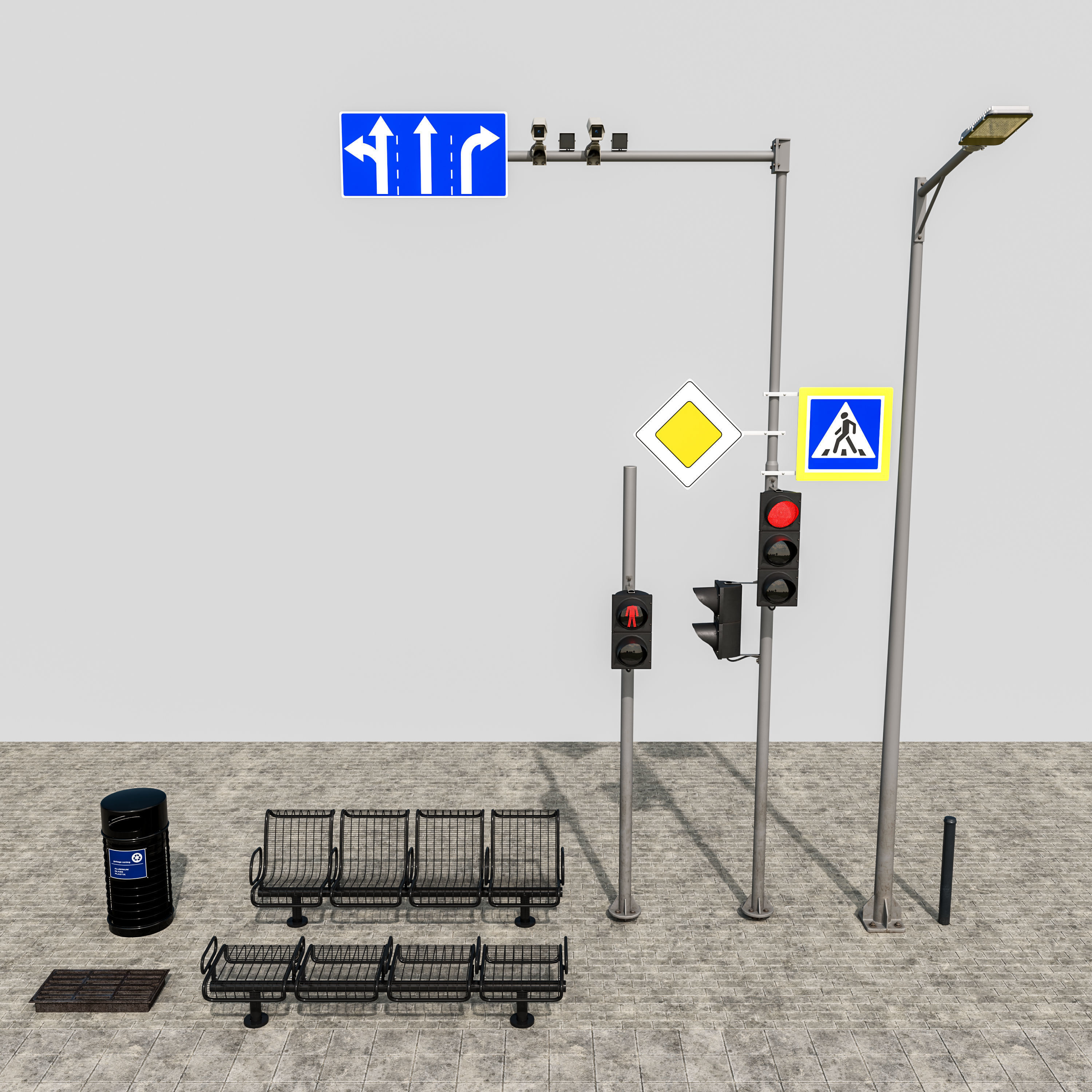 Road Fothpath Pack Low-poly 3D model_39