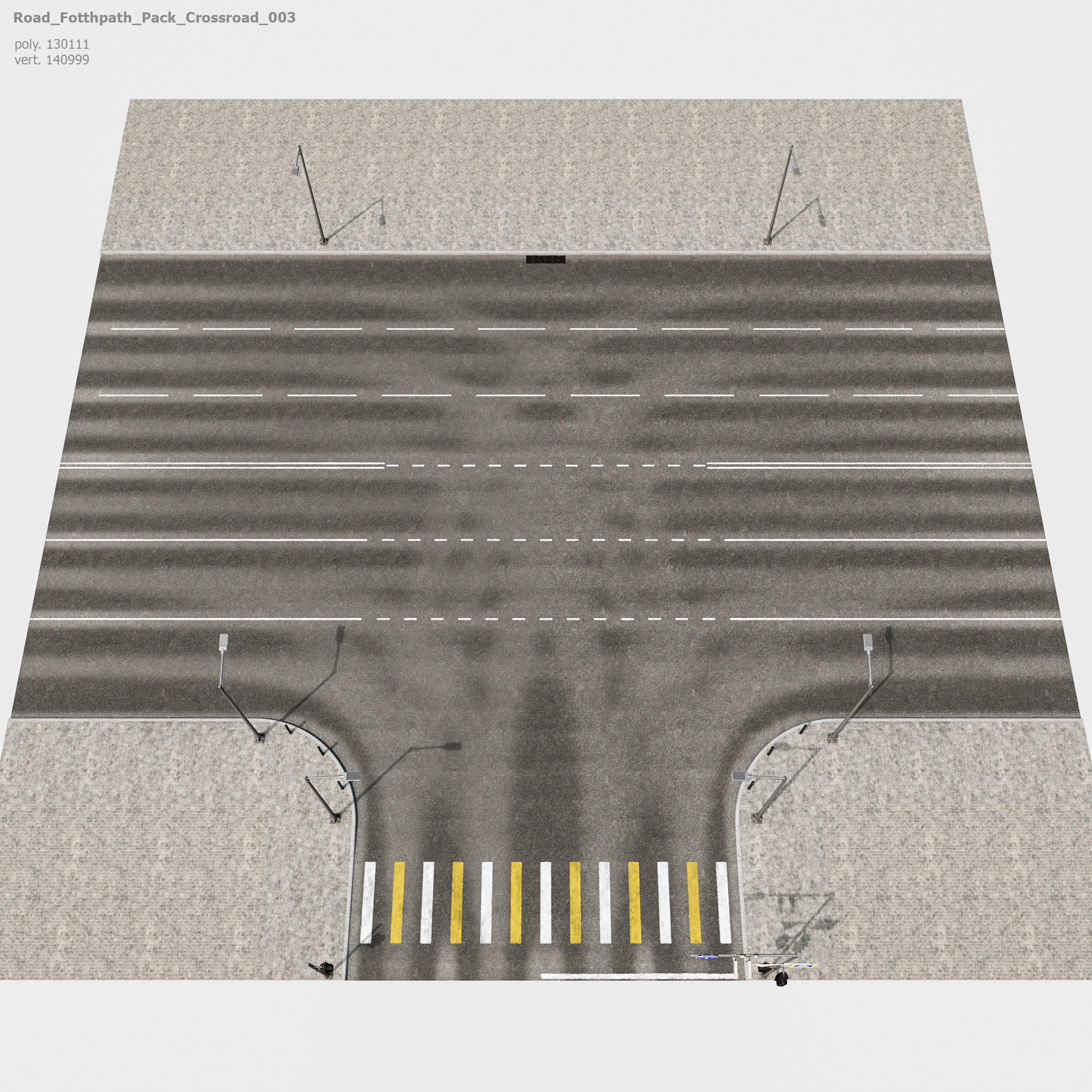 Road Fothpath Pack Low-poly 3D model_3