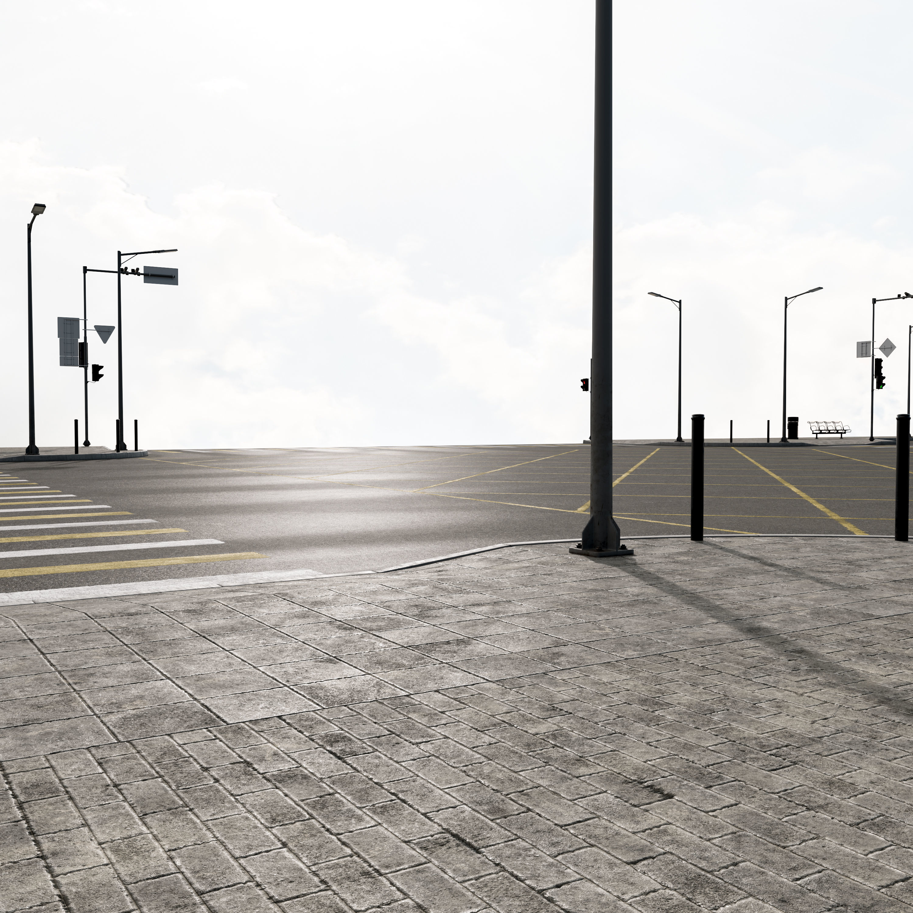 Road Fothpath Pack Low-poly 3D model_23