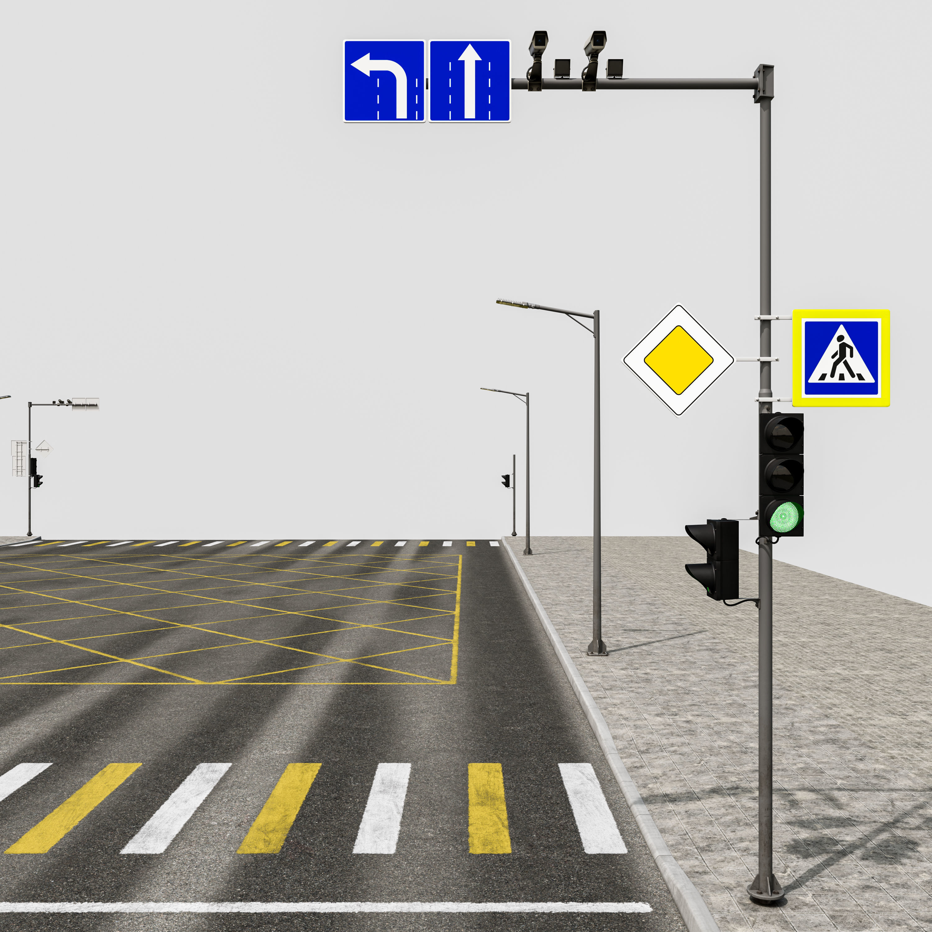 Road Fothpath Pack Low-poly 3D model_31