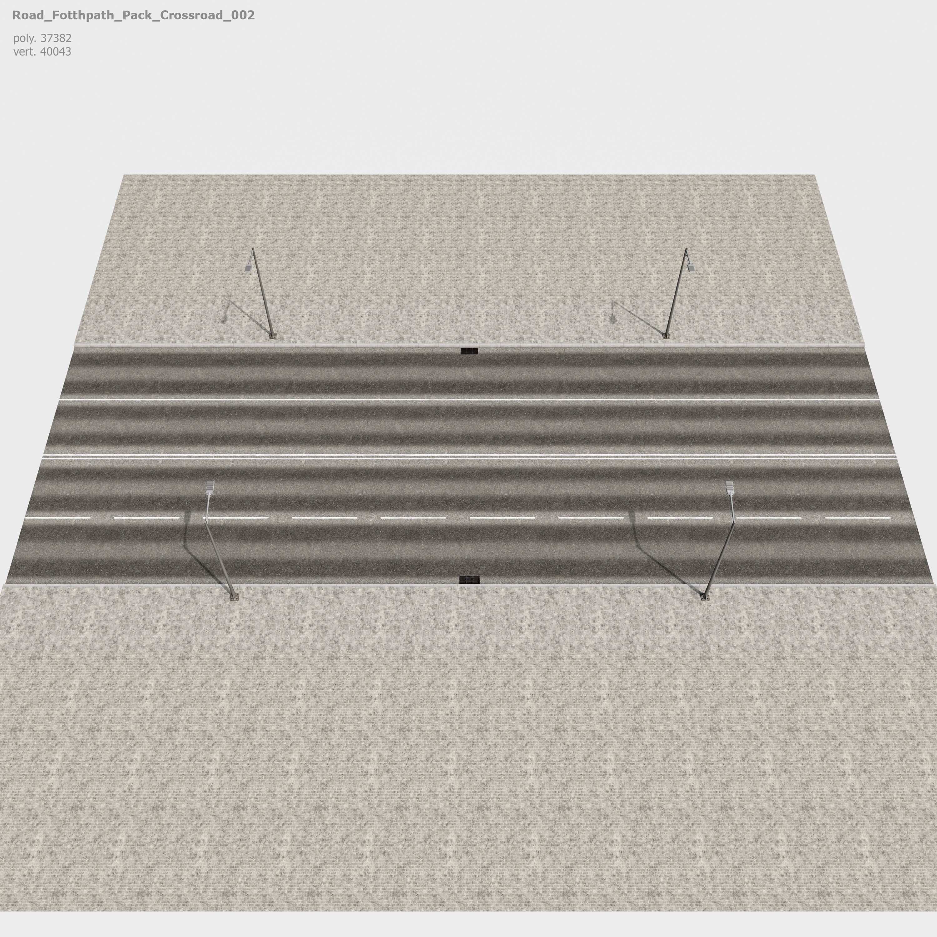 Road Fothpath Pack Low-poly 3D model_7