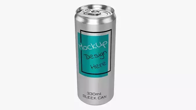 Beverage can sleek 330 ml 11-15 oz 3D model