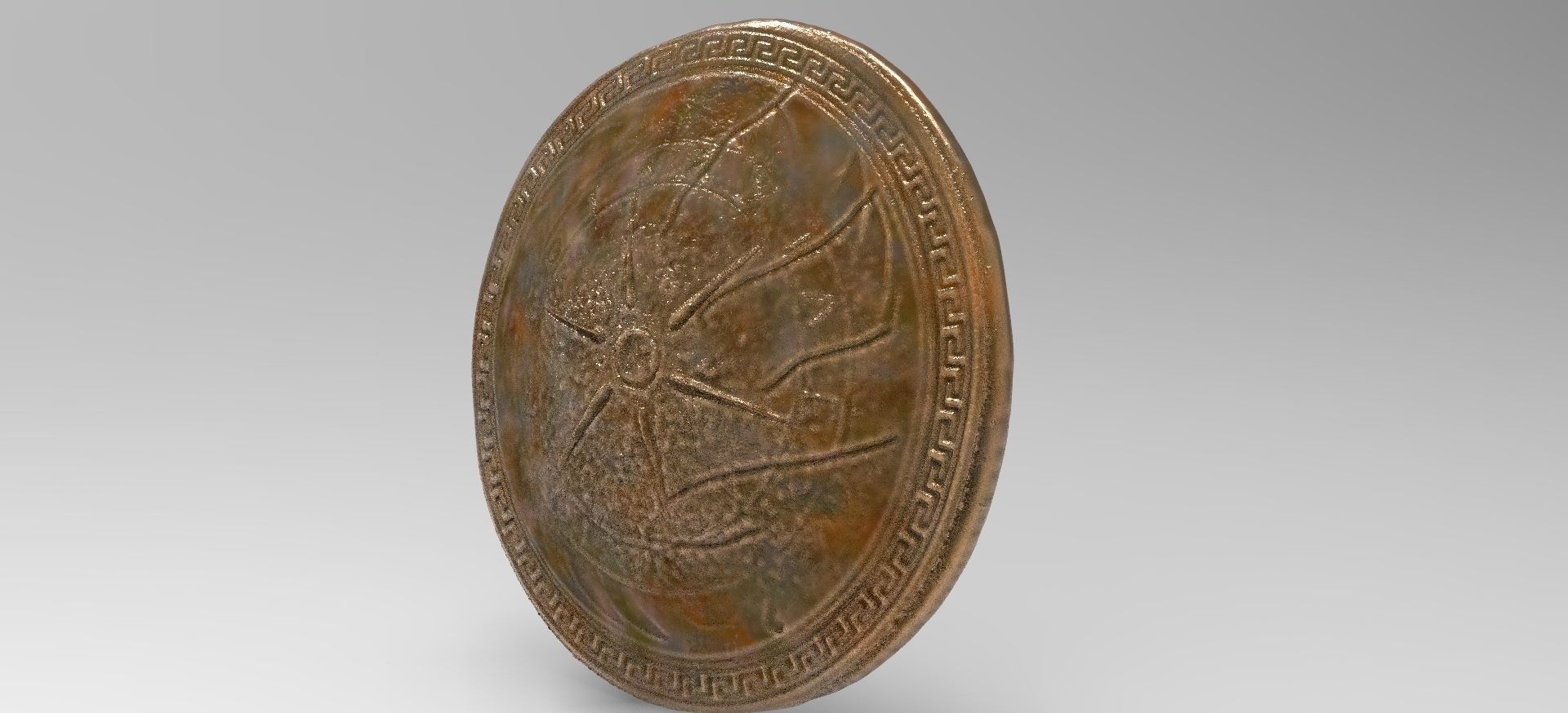 Spartan Greek Shield 3D model_1