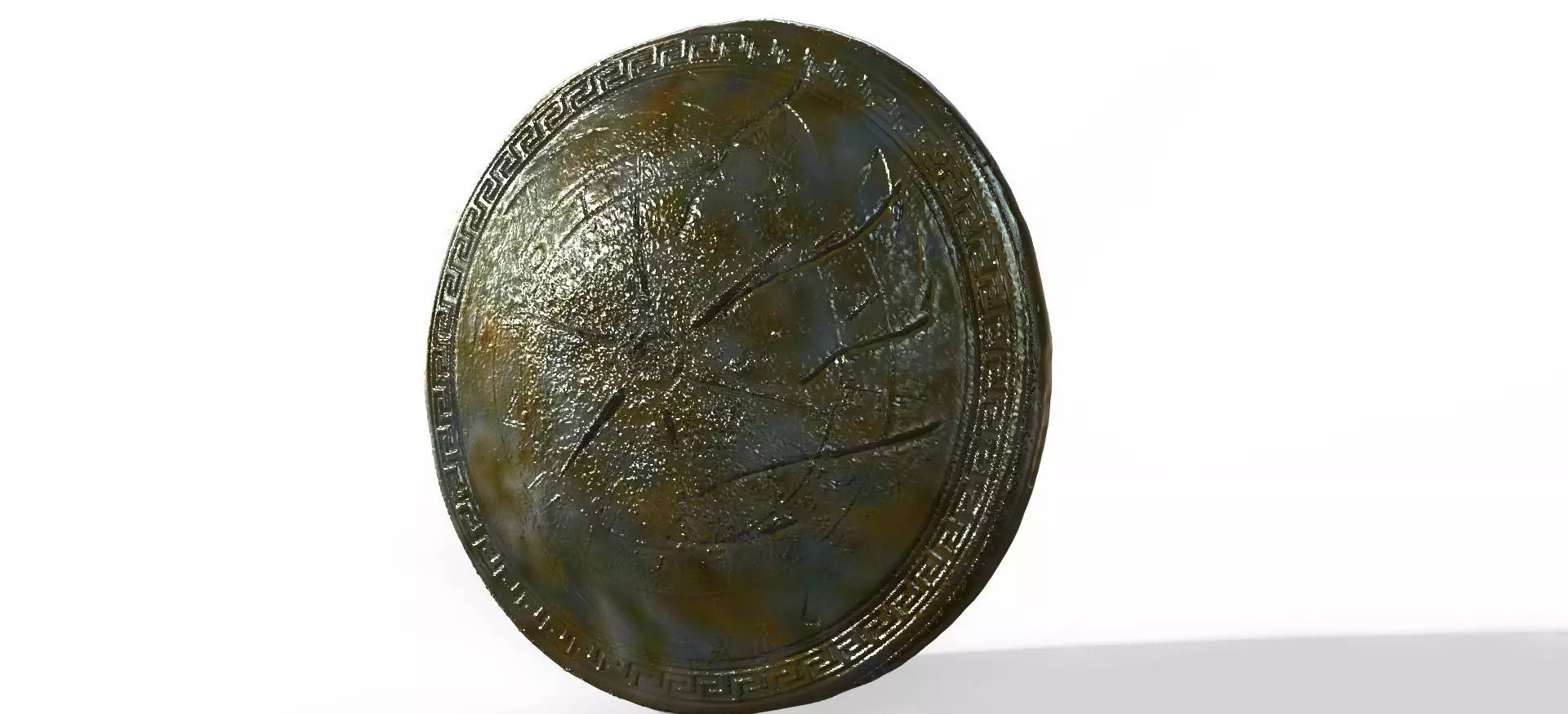 Spartan Greek Shield 3D model_0