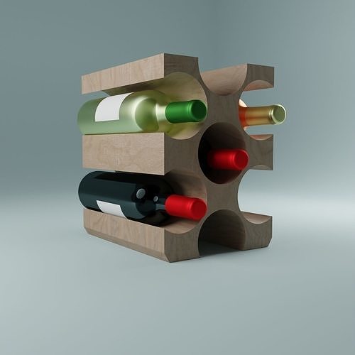 Wine bottle stand 3D model