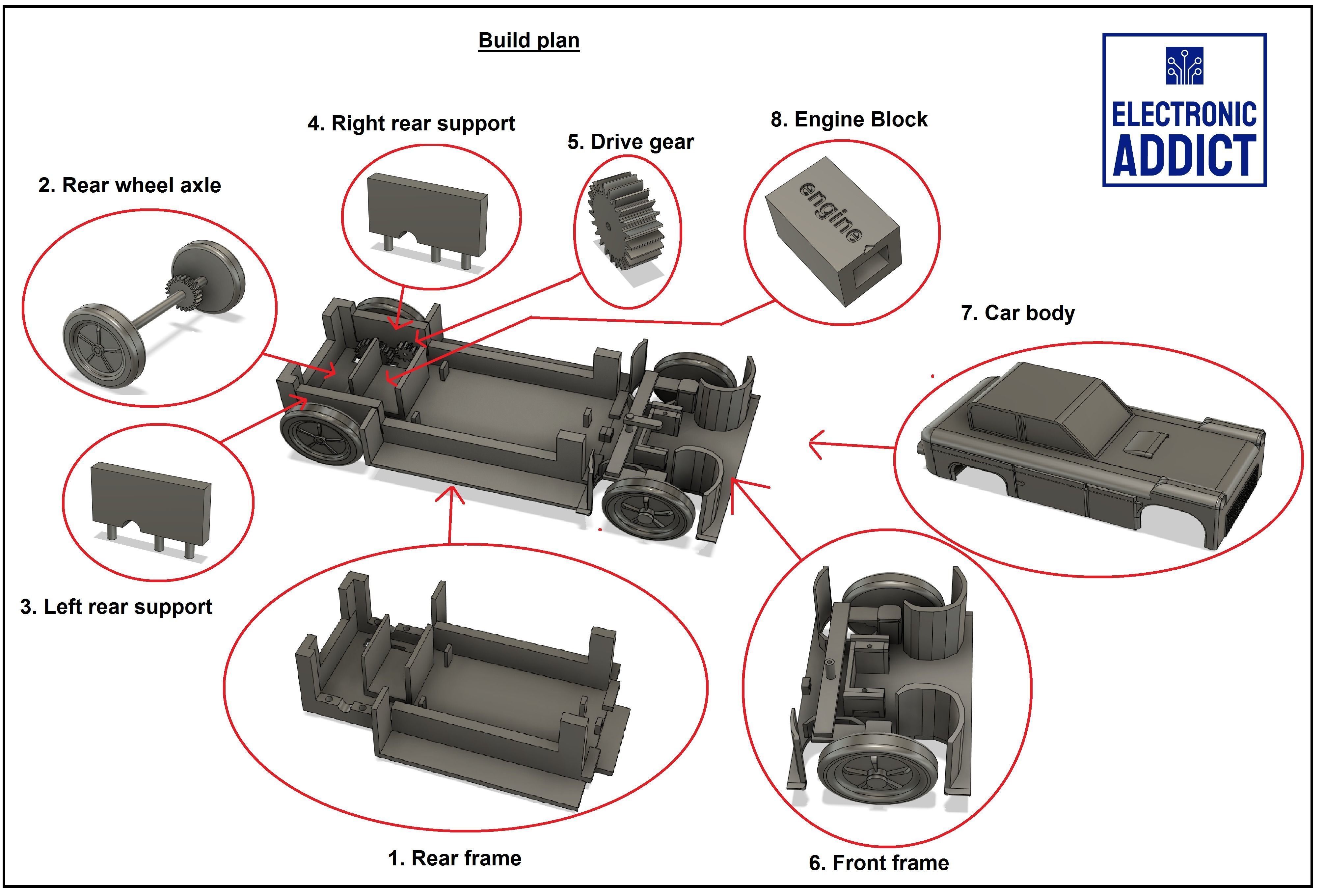 FULLY 3D PRINTED RC CAR 3D print model_3