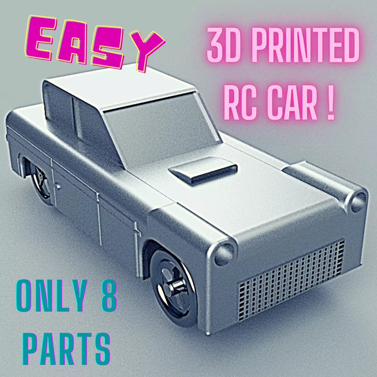 FULLY 3D PRINTED RC CAR 3D print model_0