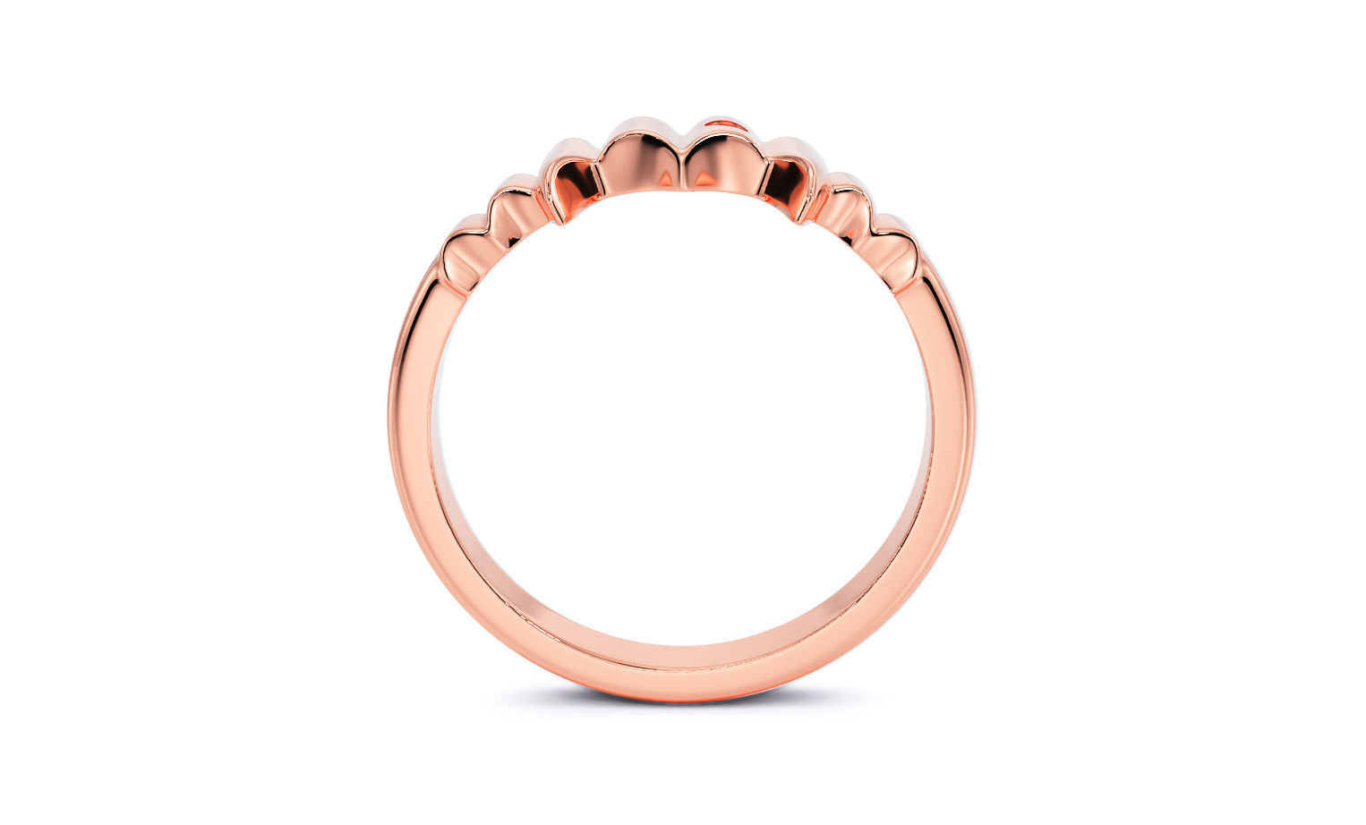 gold ring fangs with diamond 3D print model_13
