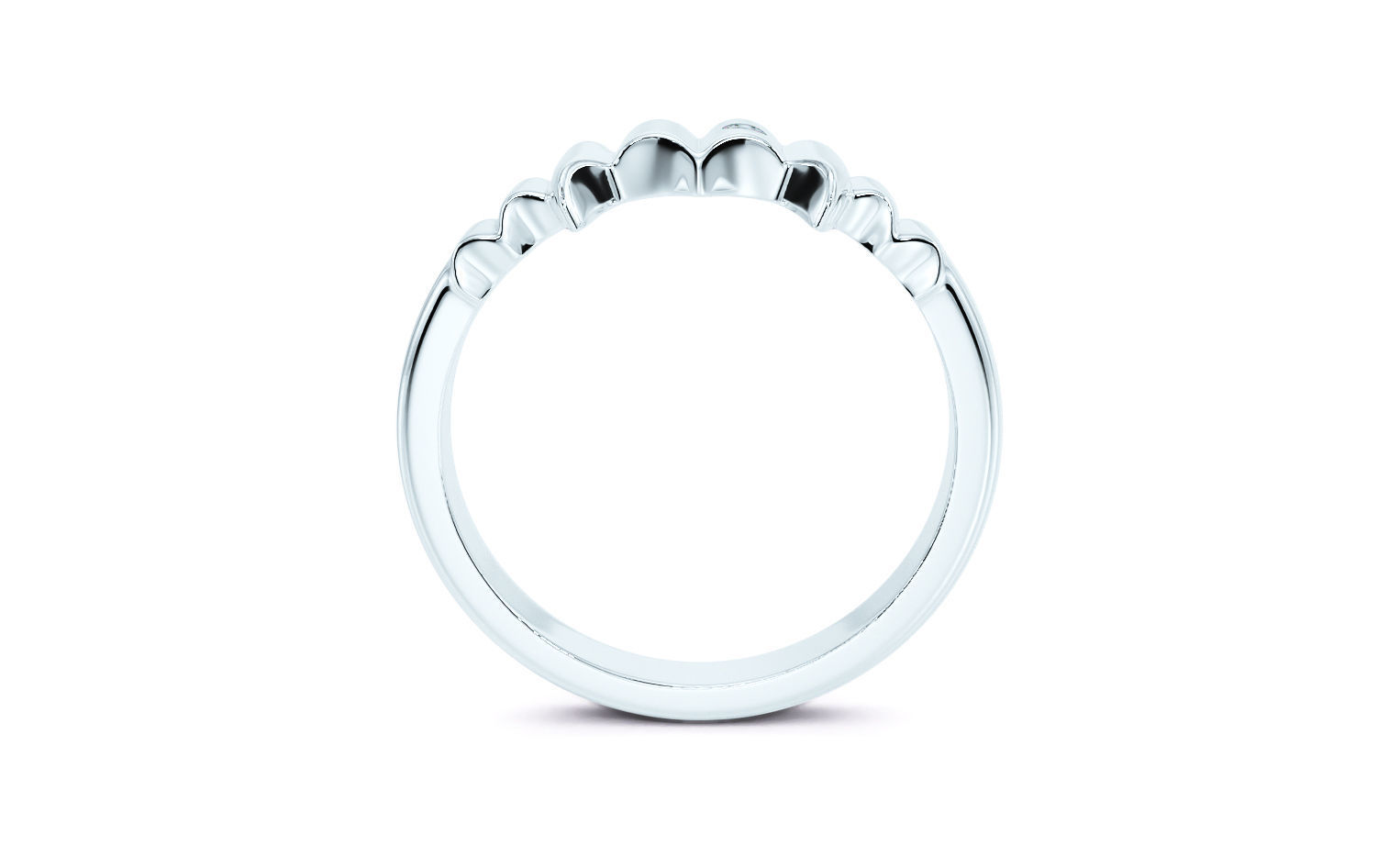 gold ring fangs with diamond 3D print model_8