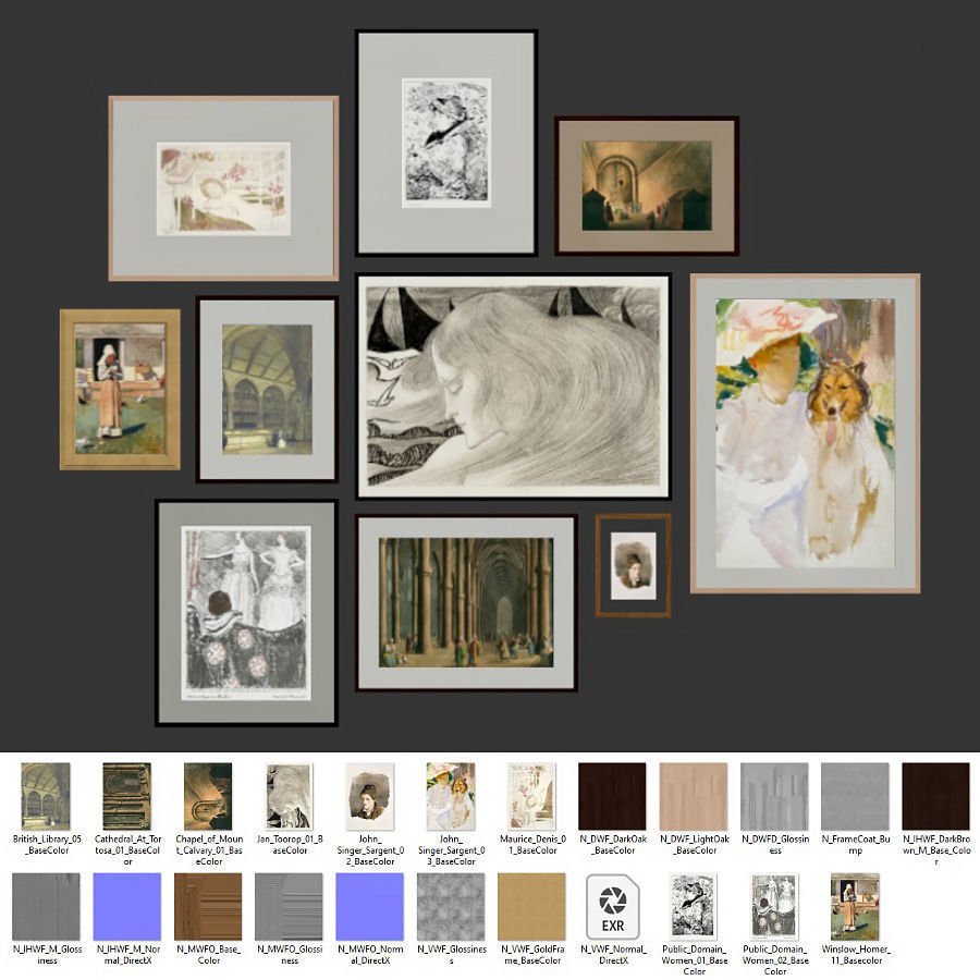 Gallery Wall 59 3D model_5