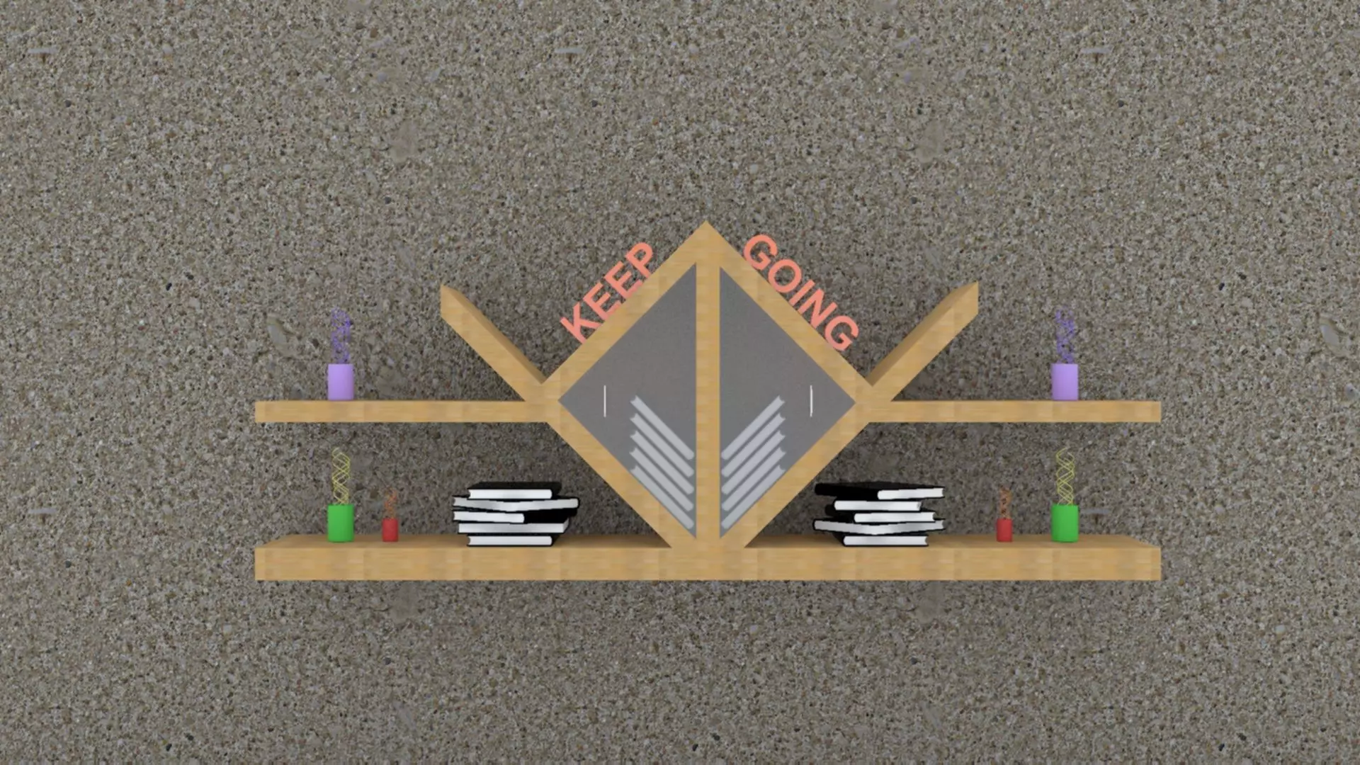 Wall Shelf Low-poly 3D model