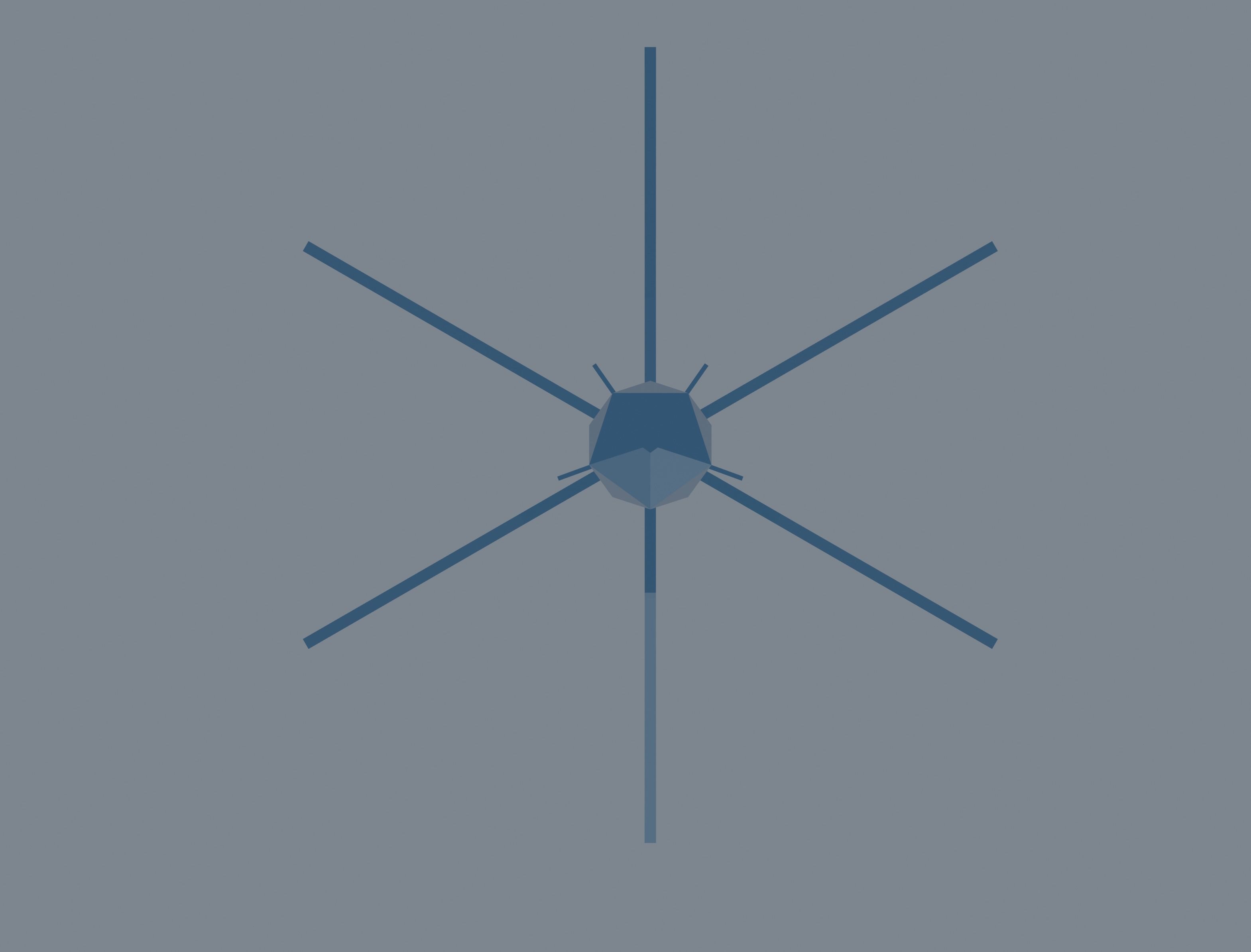 Bacteriophage Low-poly 3D model_6
