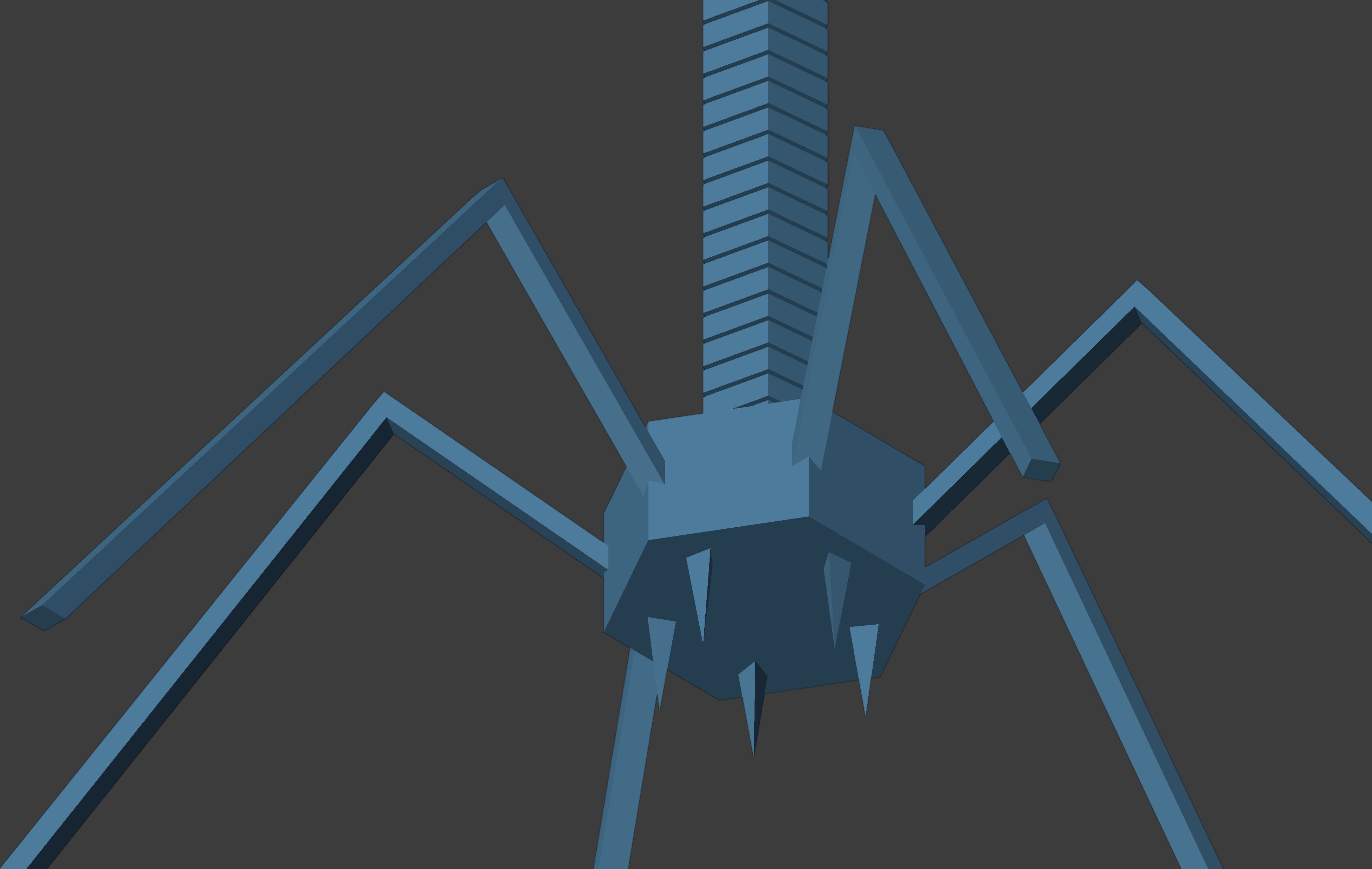 Bacteriophage Low-poly 3D model_8