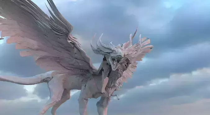 Dragon monster feathered Rough