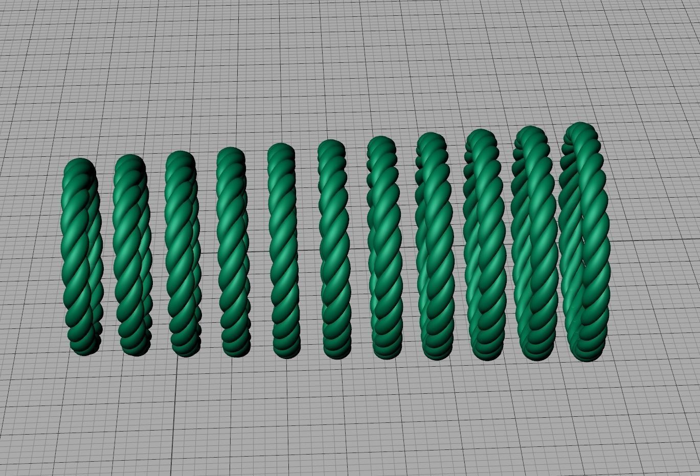Twisted Rope Wedding  Ring Stackable Ring 3dmodel 3D print model_21