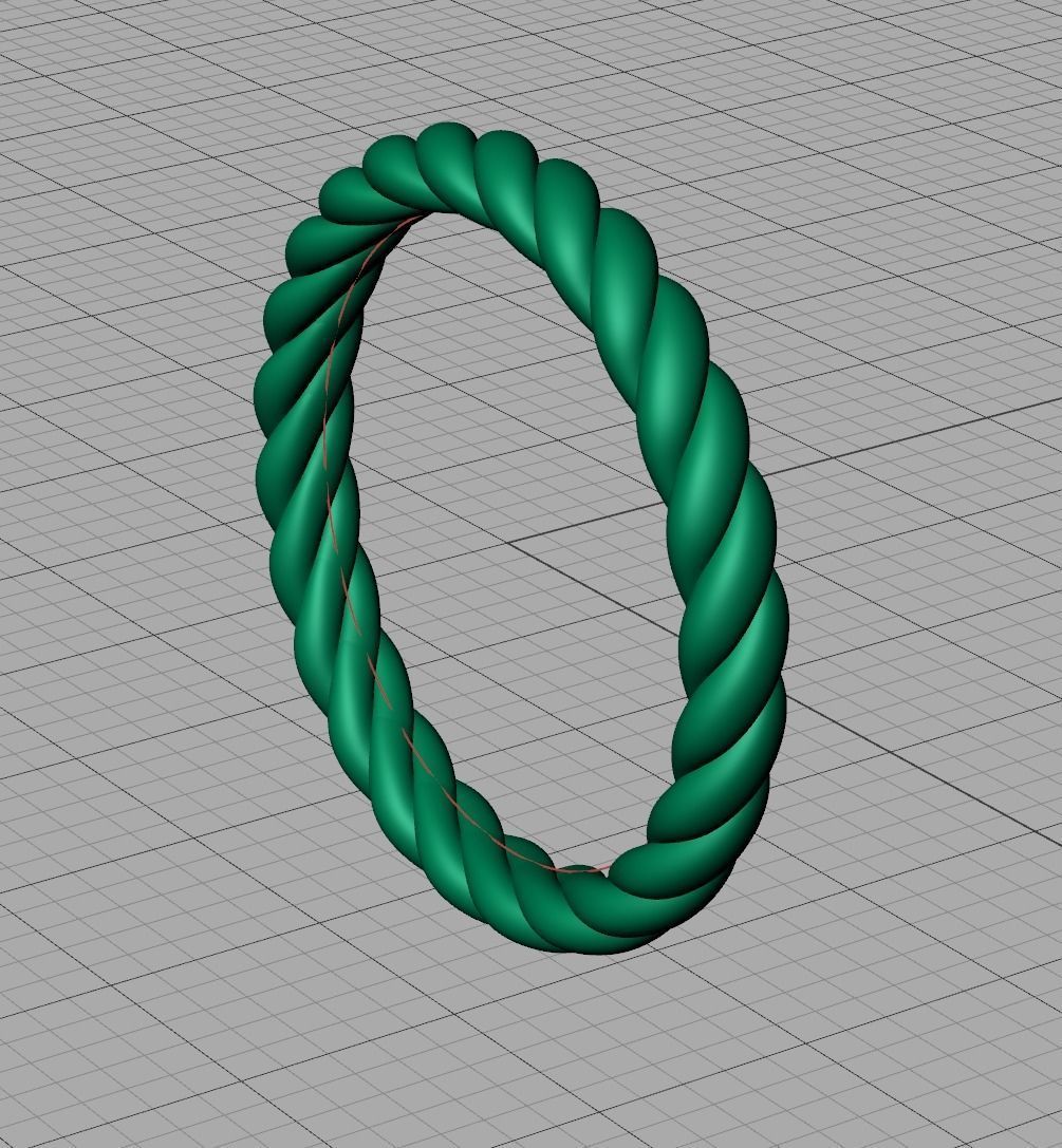 Twisted Rope Wedding  Ring Stackable Ring 3dmodel 3D print model_18